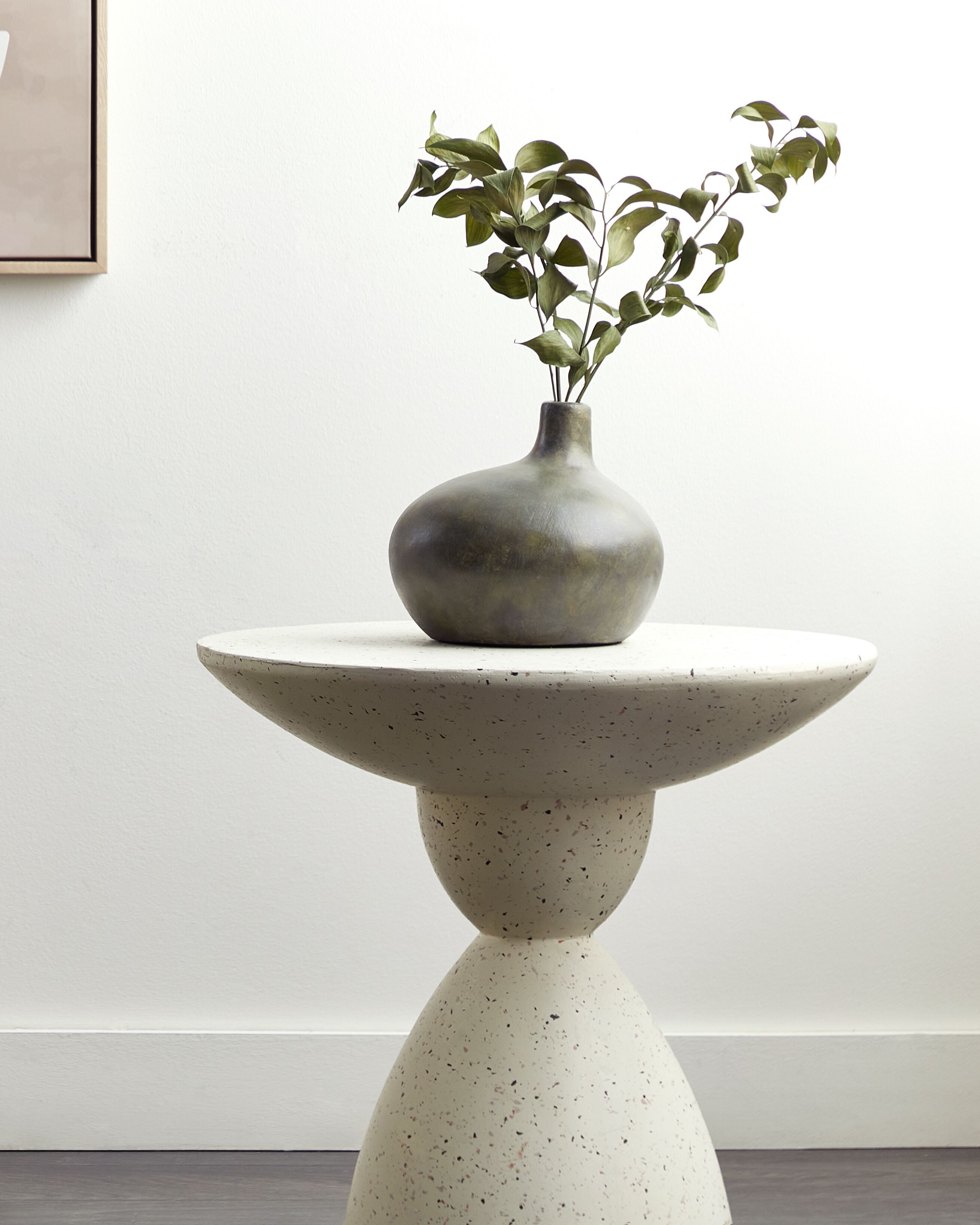 Decorative Vase KLANG Ceramic 18 cm Grey