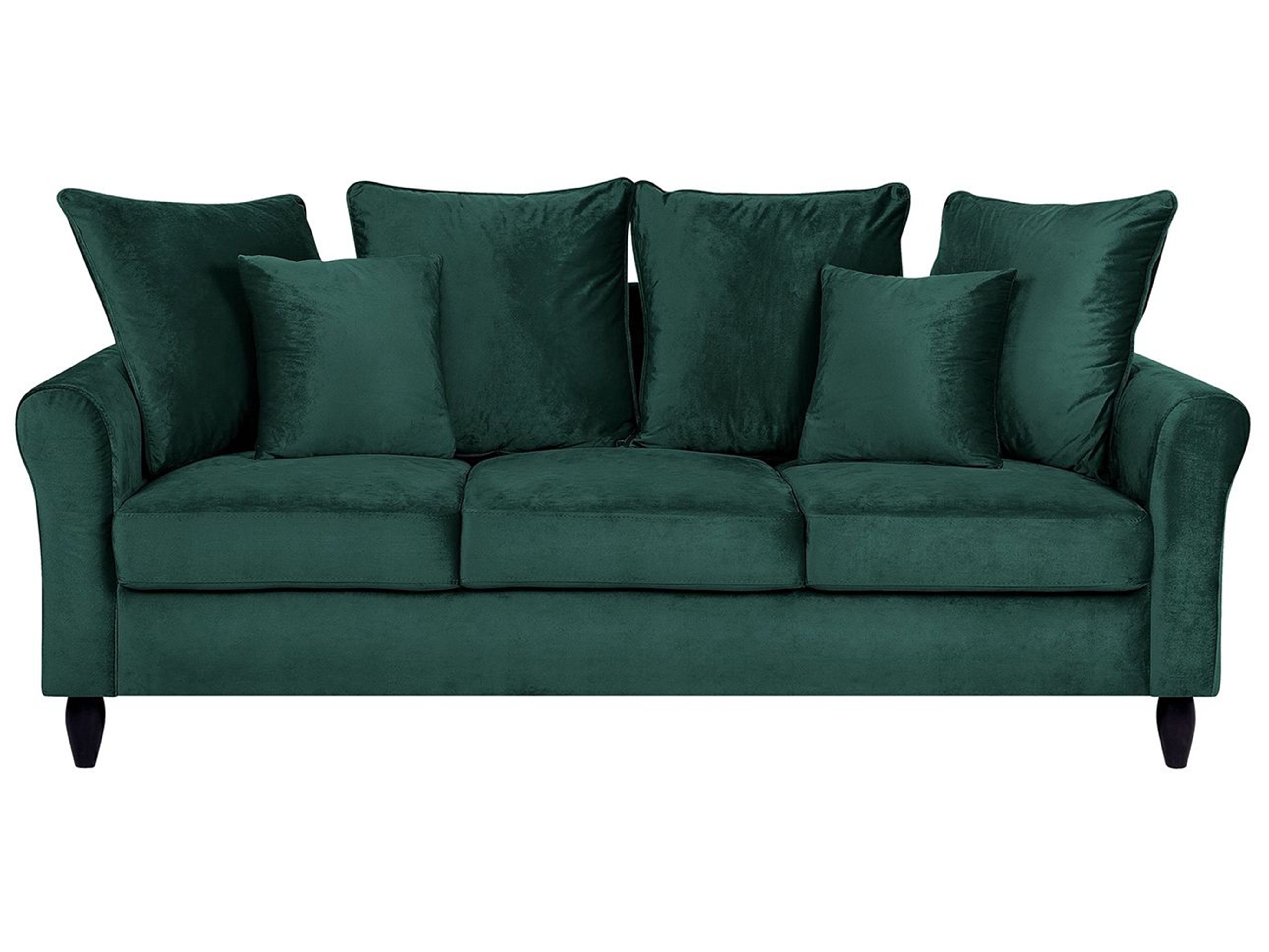 Sofa 3 Seater BORNHOLM Velvet Dark Green