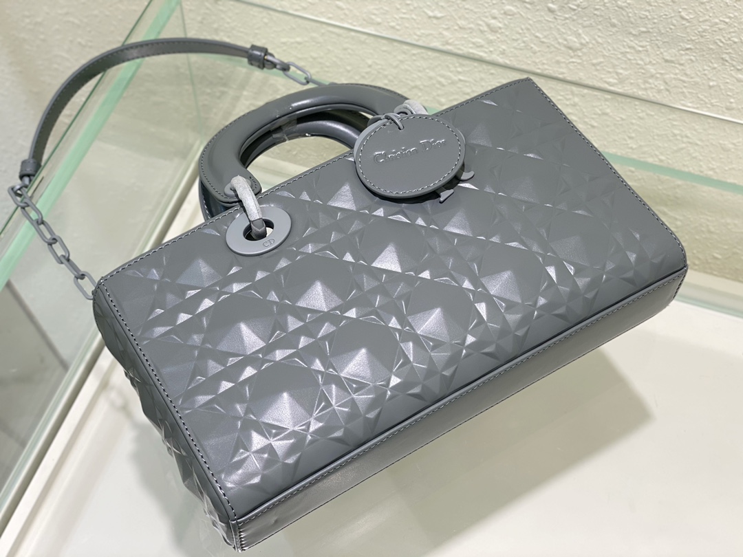 Medium Lady D-joy Bag White/Grey/Beige/Black For Women 10in/26cm M0540ONGE_M0301:1High-quality replica