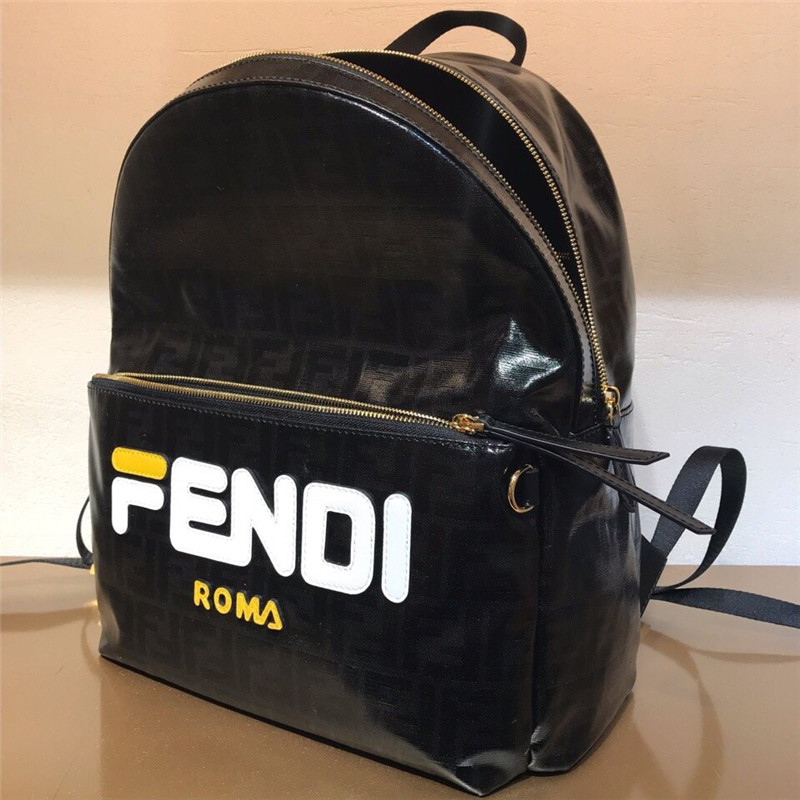 Fendi Black FF Big Backpack - Replicaclubs