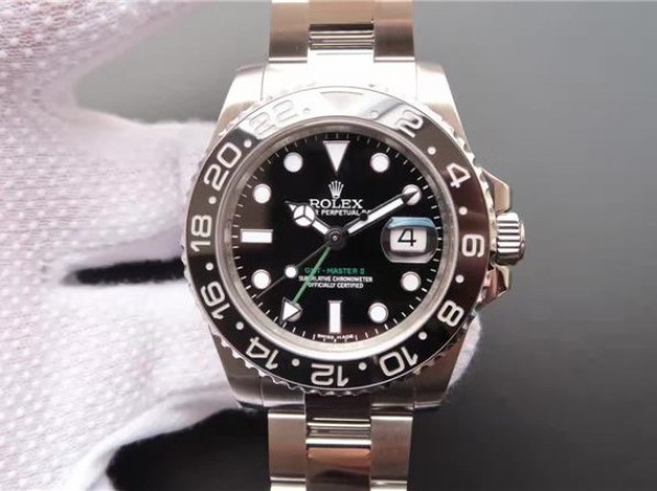 Replica Rolex GMT-Master II 116710 LN Black Ceramic Noob A3186 - Elite Watch Atelier