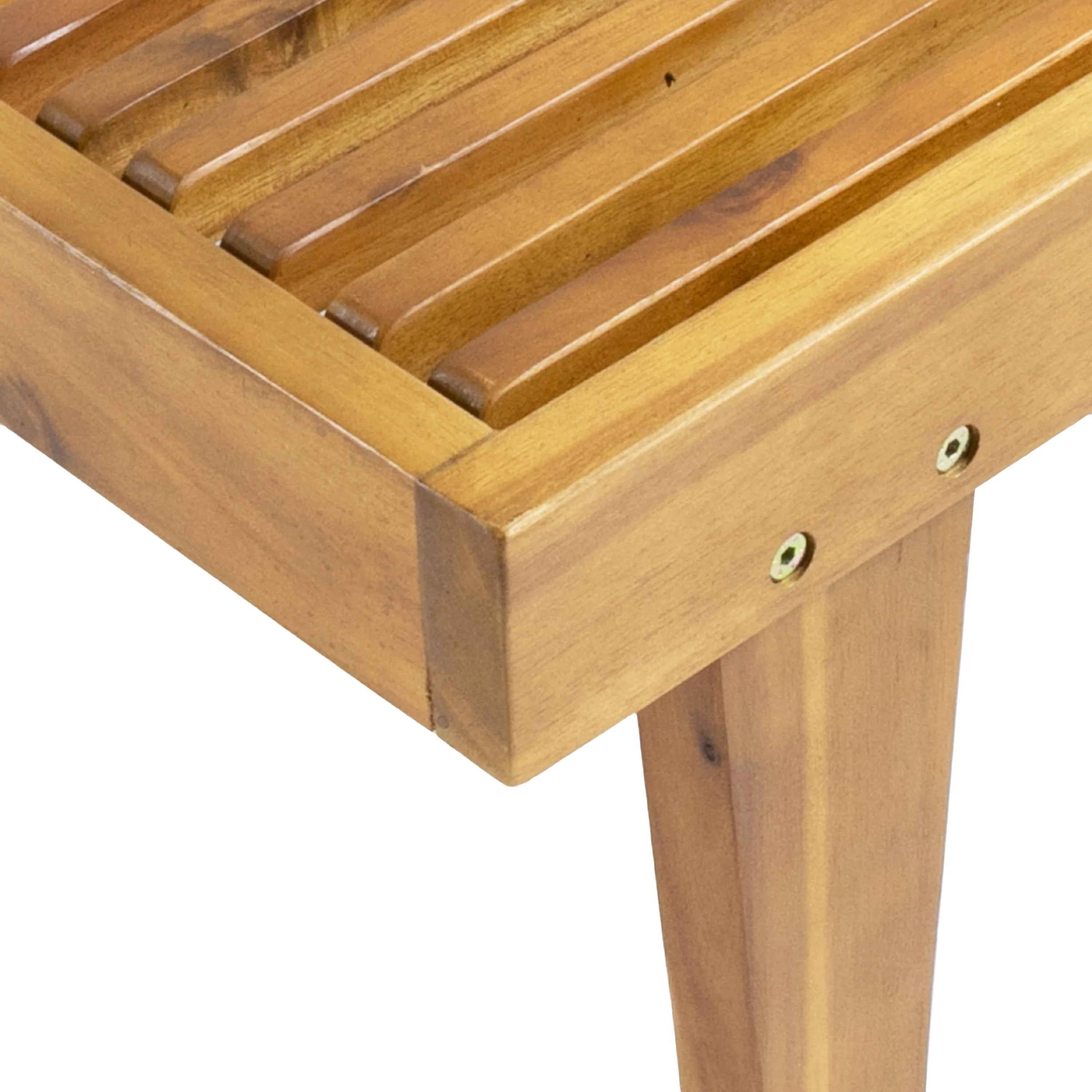 Maddison Outdoor Wooden Chaise Lounge, Teak Finish - Image 7