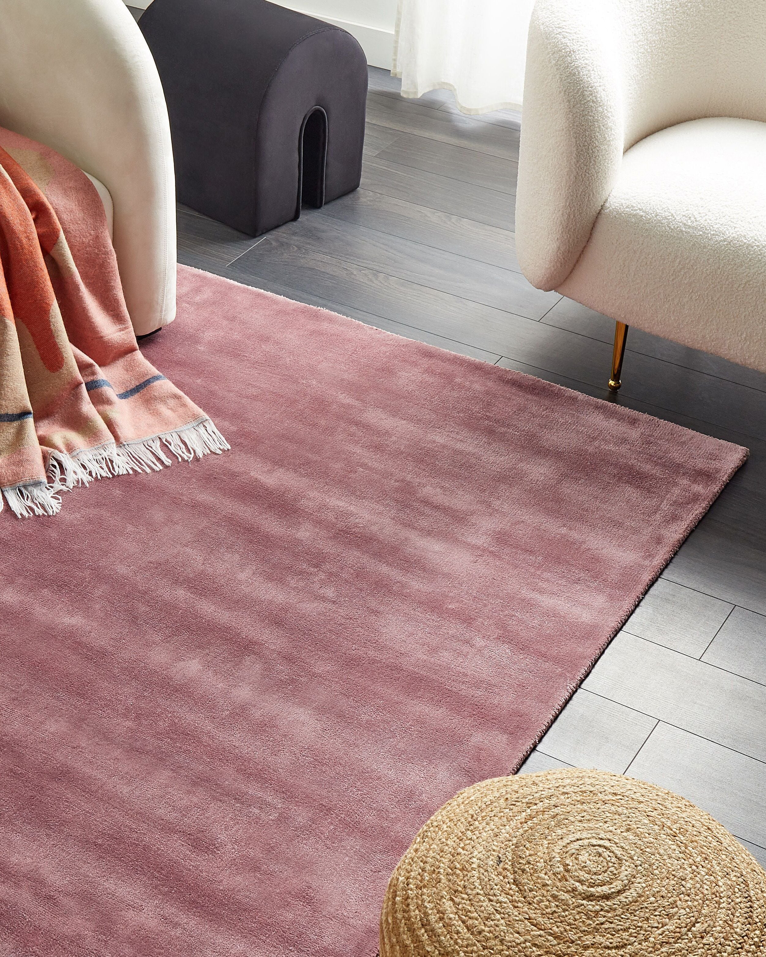 Rug GESI II Pink 160 x 230 cm Viscose