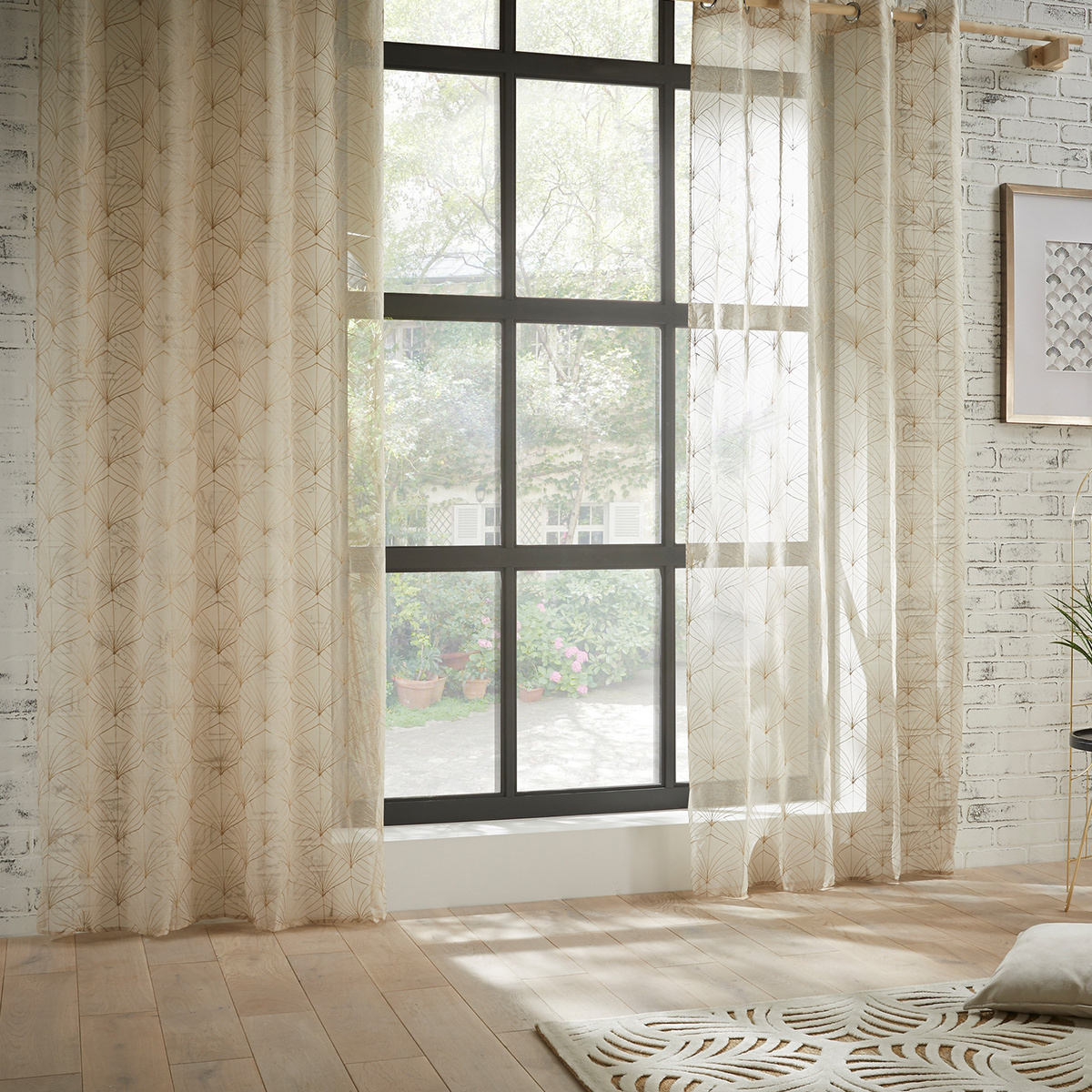 Sheer curtain "Mia" Beige, 140x240 cm
