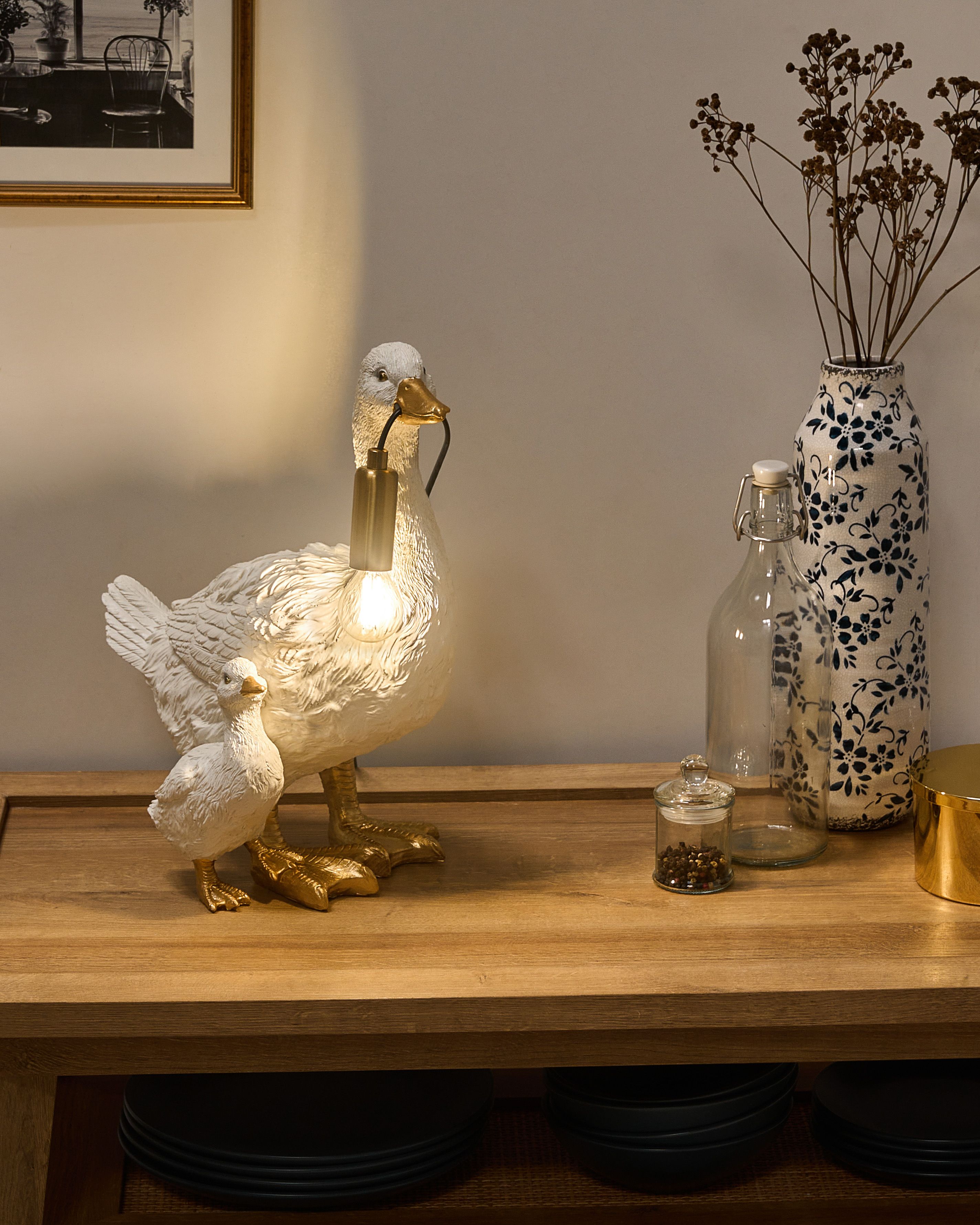 Table Lamp Duck DAFFY White