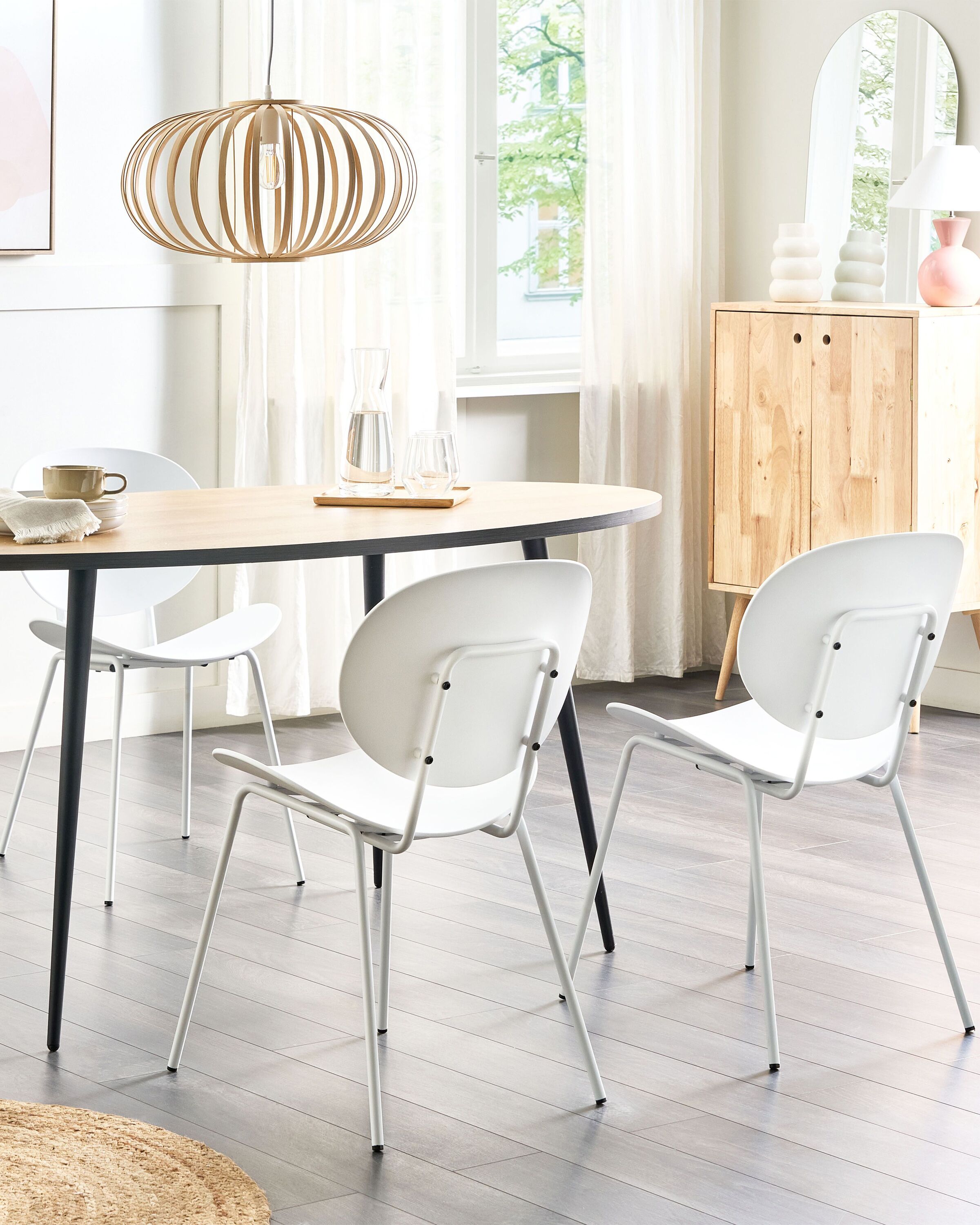Set of 2 Dining Chairs SHONTO White