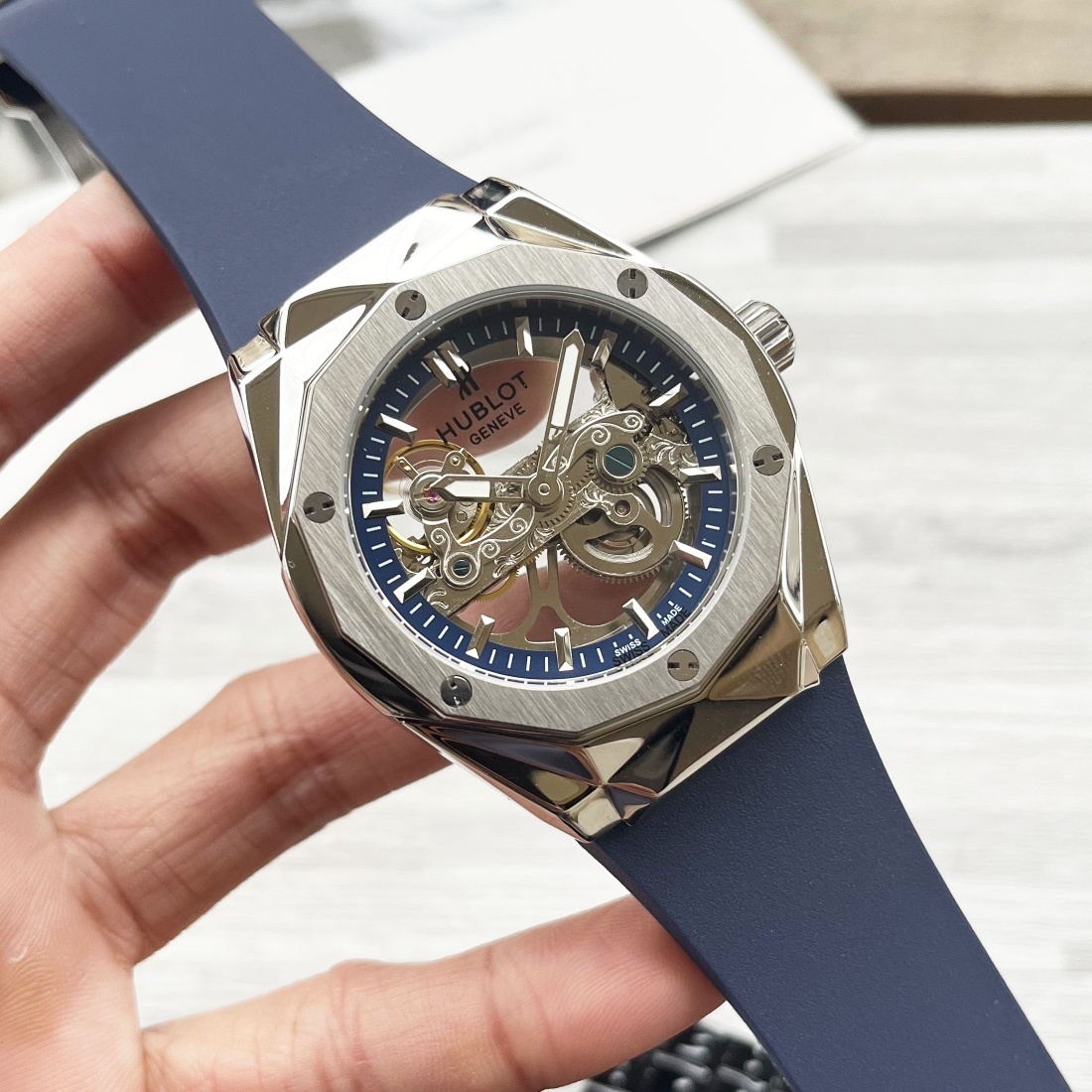 Hublot BIG BANG series, 46 mm Malaysian rubber strap(1:1 replica) - Top club