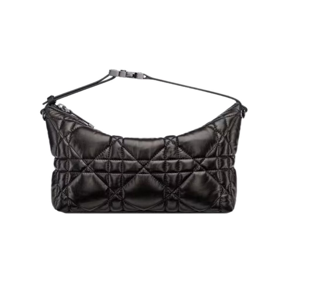 Medium Diortravel Nomad Pouch Black/White For Women 8.5in/ 22cm S5554BMIG_M900
