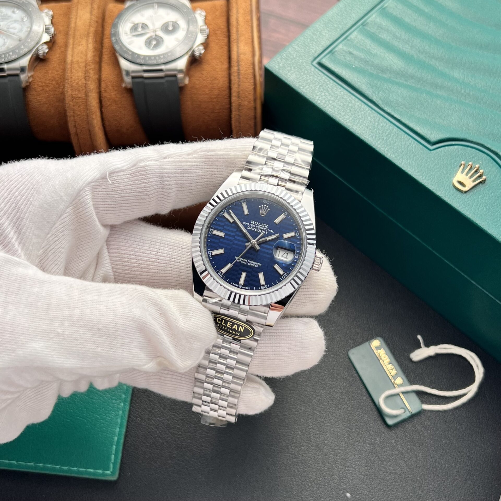 Rolex DateJust 126334 Blue Fold Dial Replica Watch Clean Factory 41mm - Elite Watch Atelier