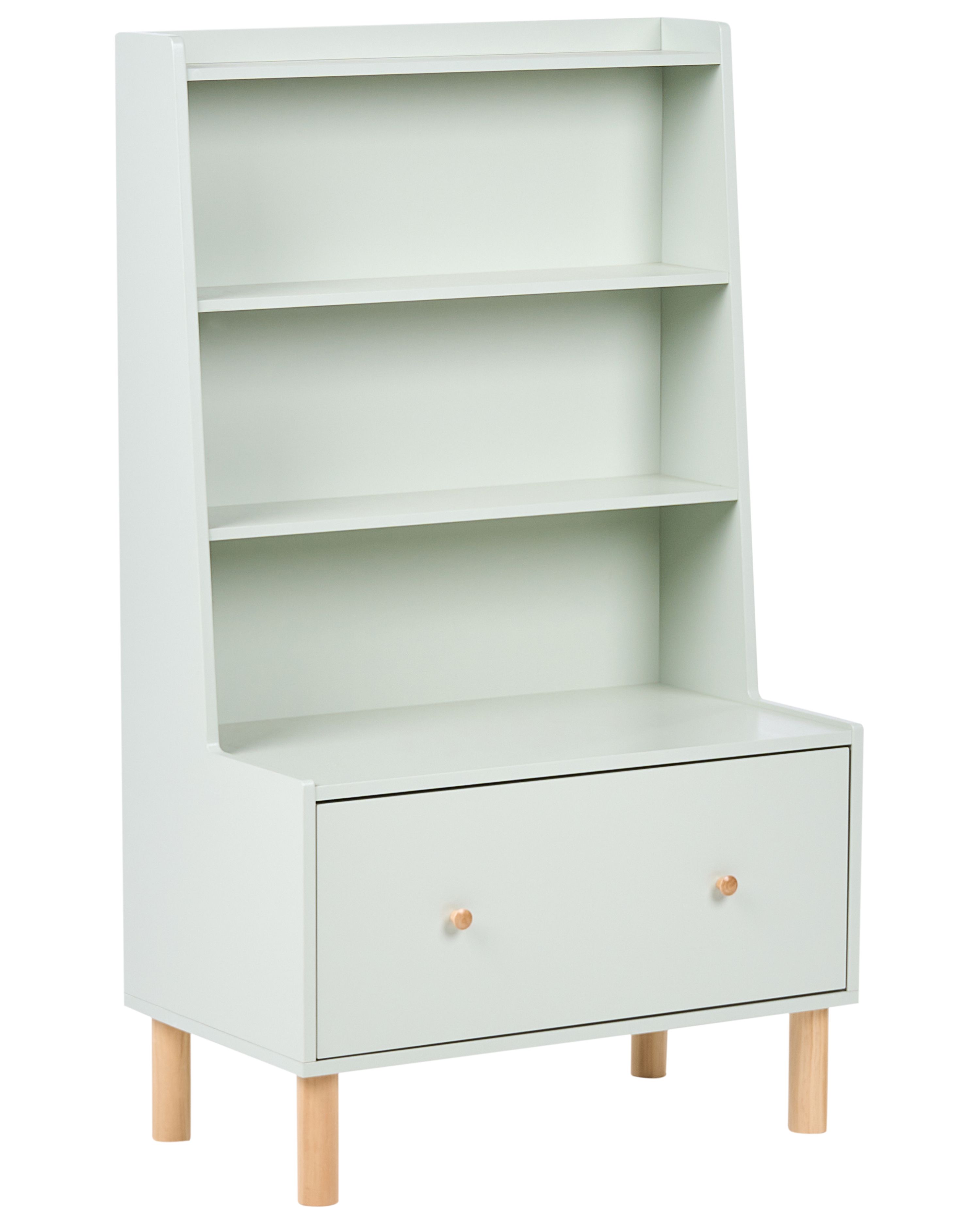 3 Tier Bookcase QUILPIE 120 cm Light Green