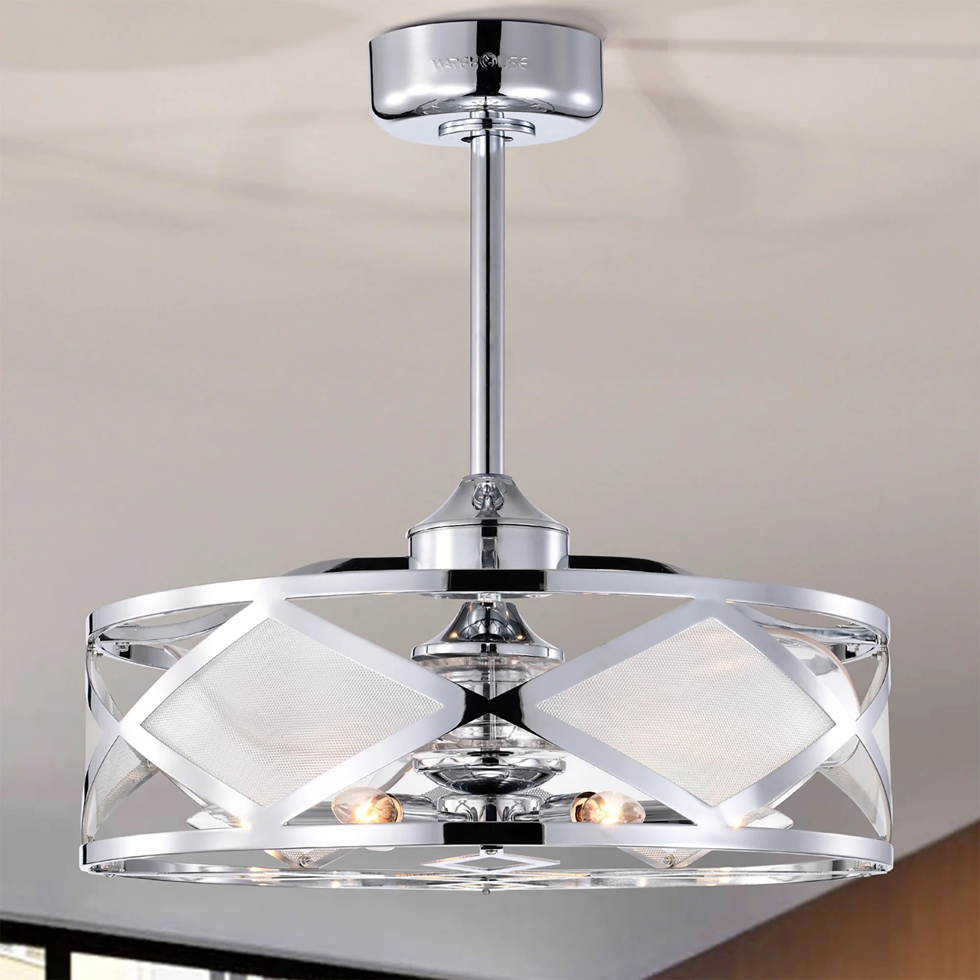 Daniya 23.2 in. 6-Light Indoor Matte Black Finish Ceiling Fan with Light Kit and Remote