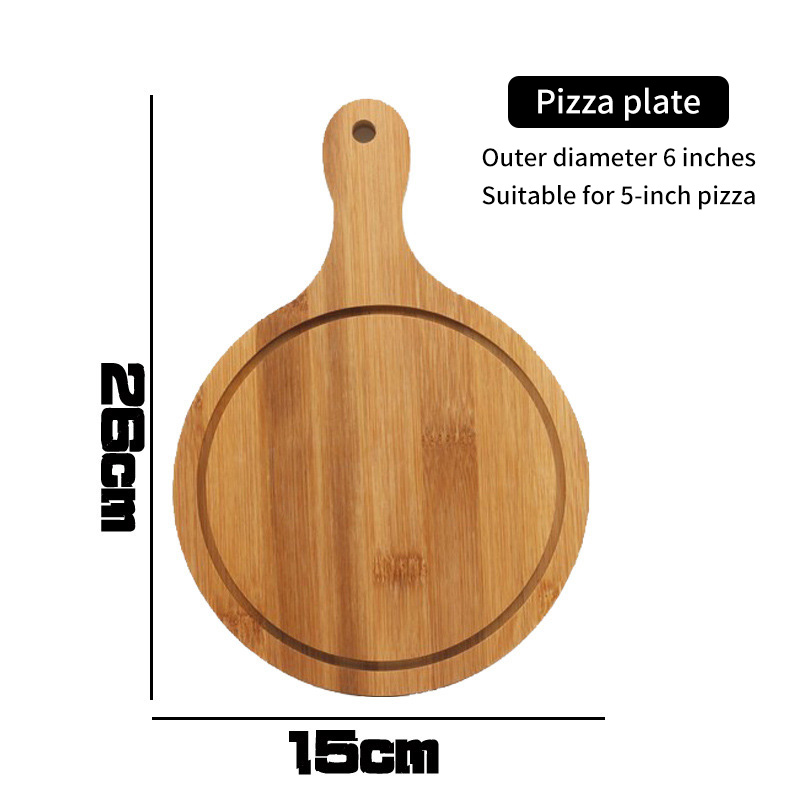 Wholesale Kitchen Restaurant Wooden Pizza Board Walnut Acacia Wood Square Steak Plate With Handle