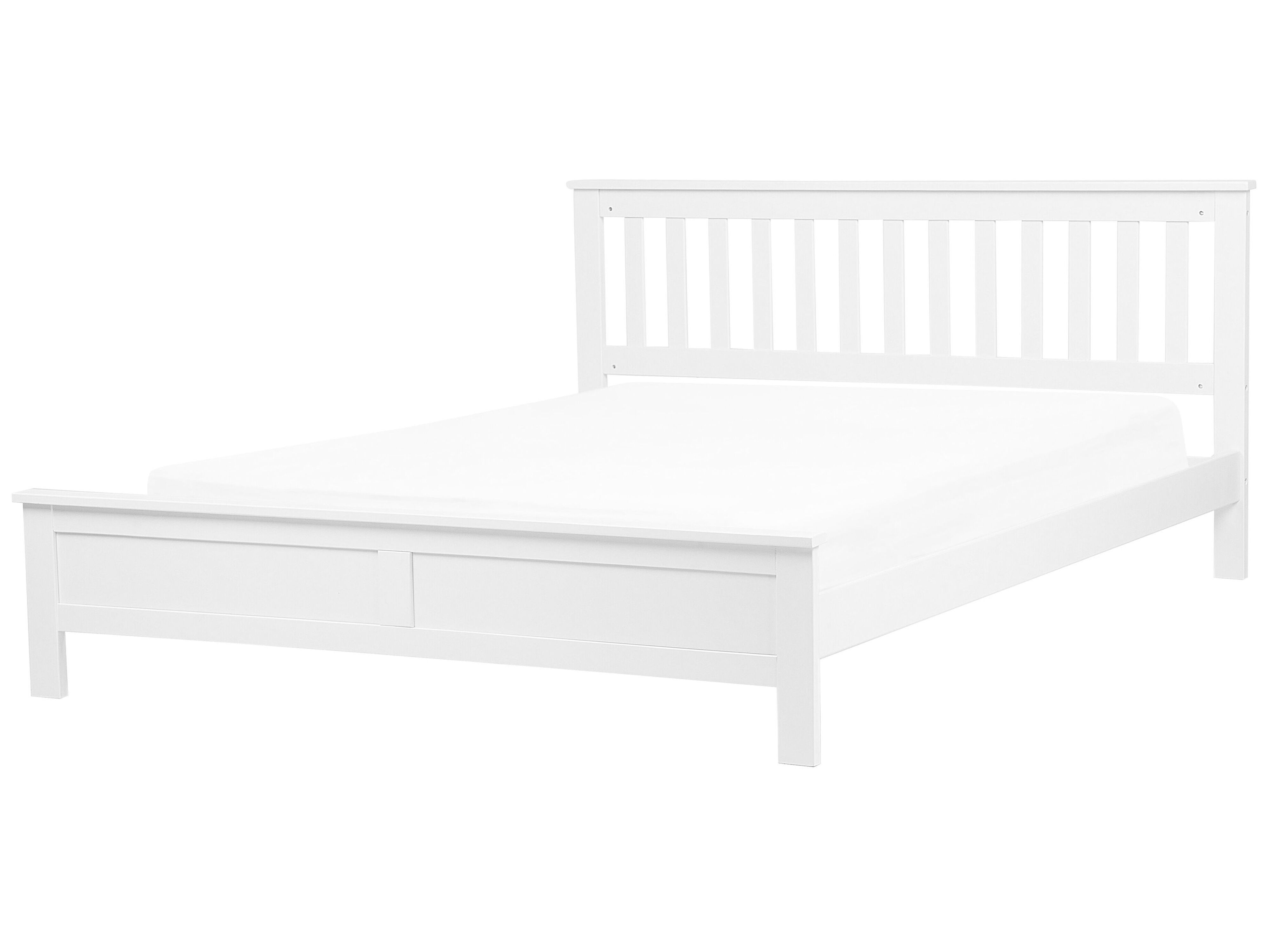 Bed Pine Wood MAYENNE 180 x 200 cm (EU Super King) White