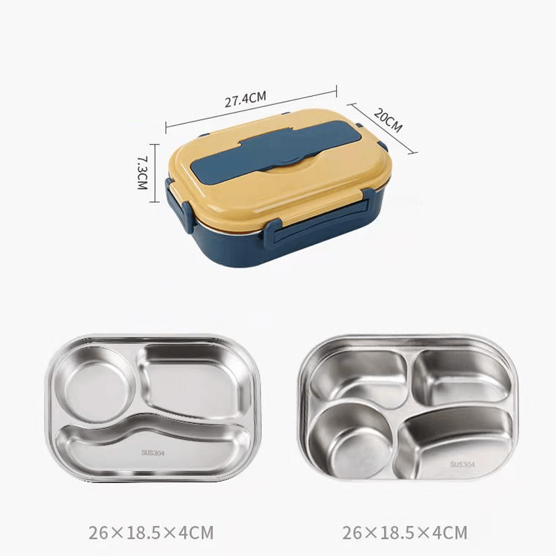 ThermoBox - Lunchbox met Soepkom en 4 Compartimenten