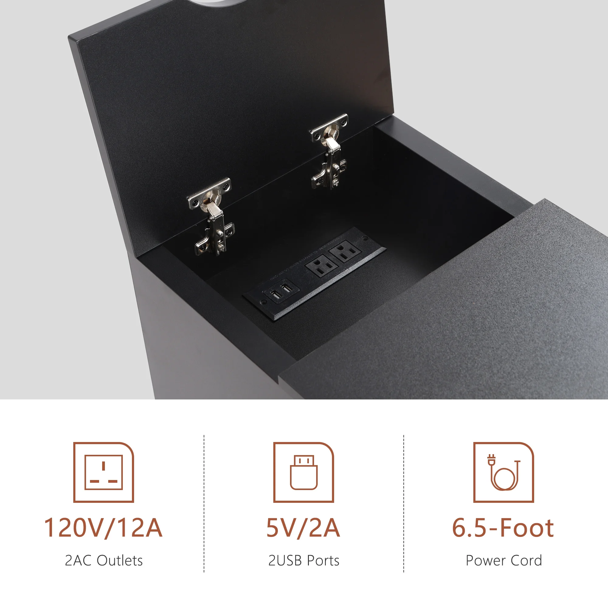 YOCWO Fluted Nightstand for Bedroom Set of 2 , Wood Bedside Table Set of 2 with Drawers, Black - Image 34