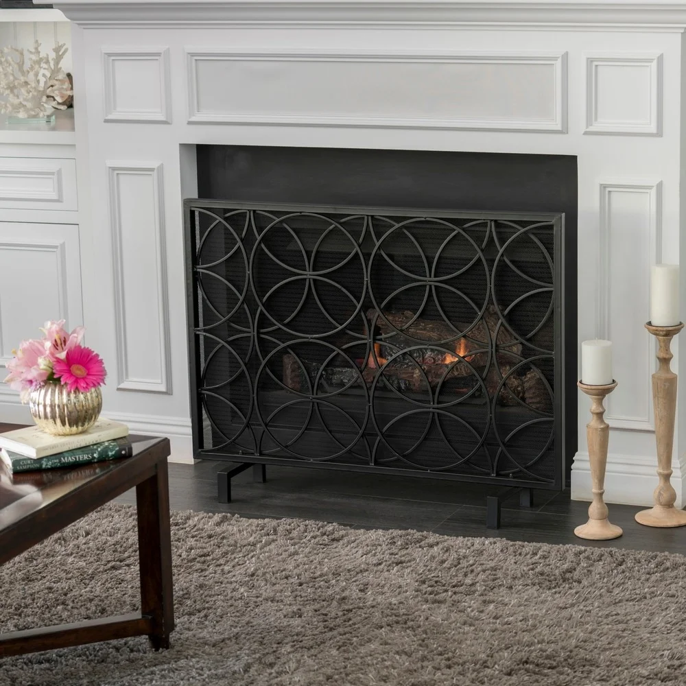 Christopher Knight Home Valeno Single Panel Fireplace Screen by  Gold
