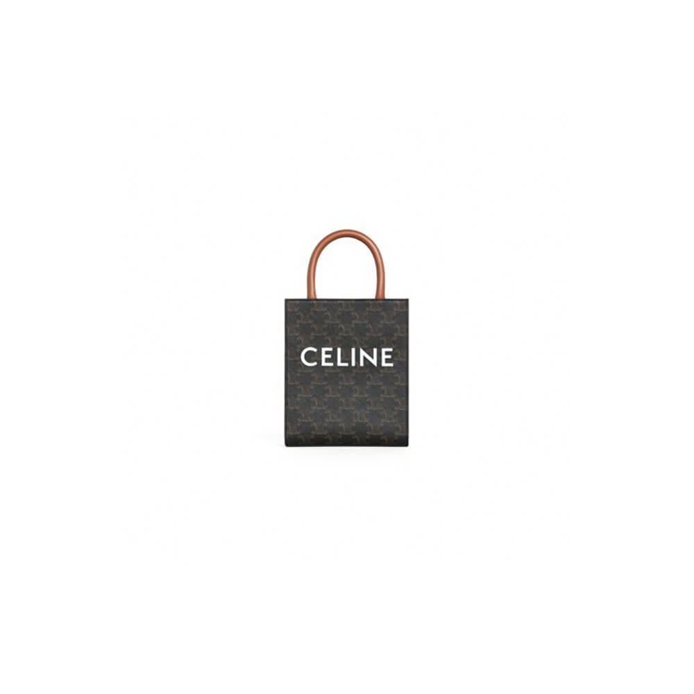 CELINE Mini Vertical Cabas IN Triomphe Canvas with Celine print1:1High-quality replica
