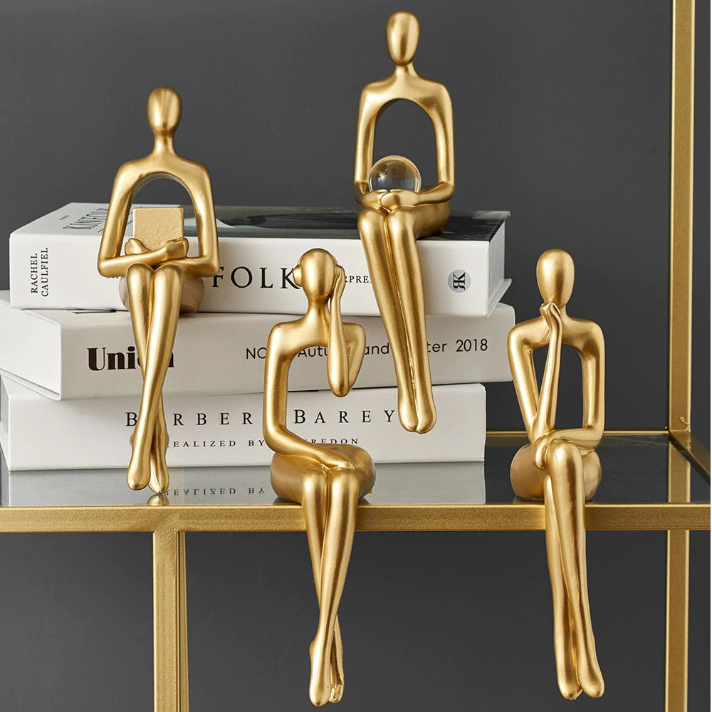 Elegante Abstracte Woondecoratie Figuren – Unieke Kunstwerken voor Moderne Huisdecoratie Accessoires