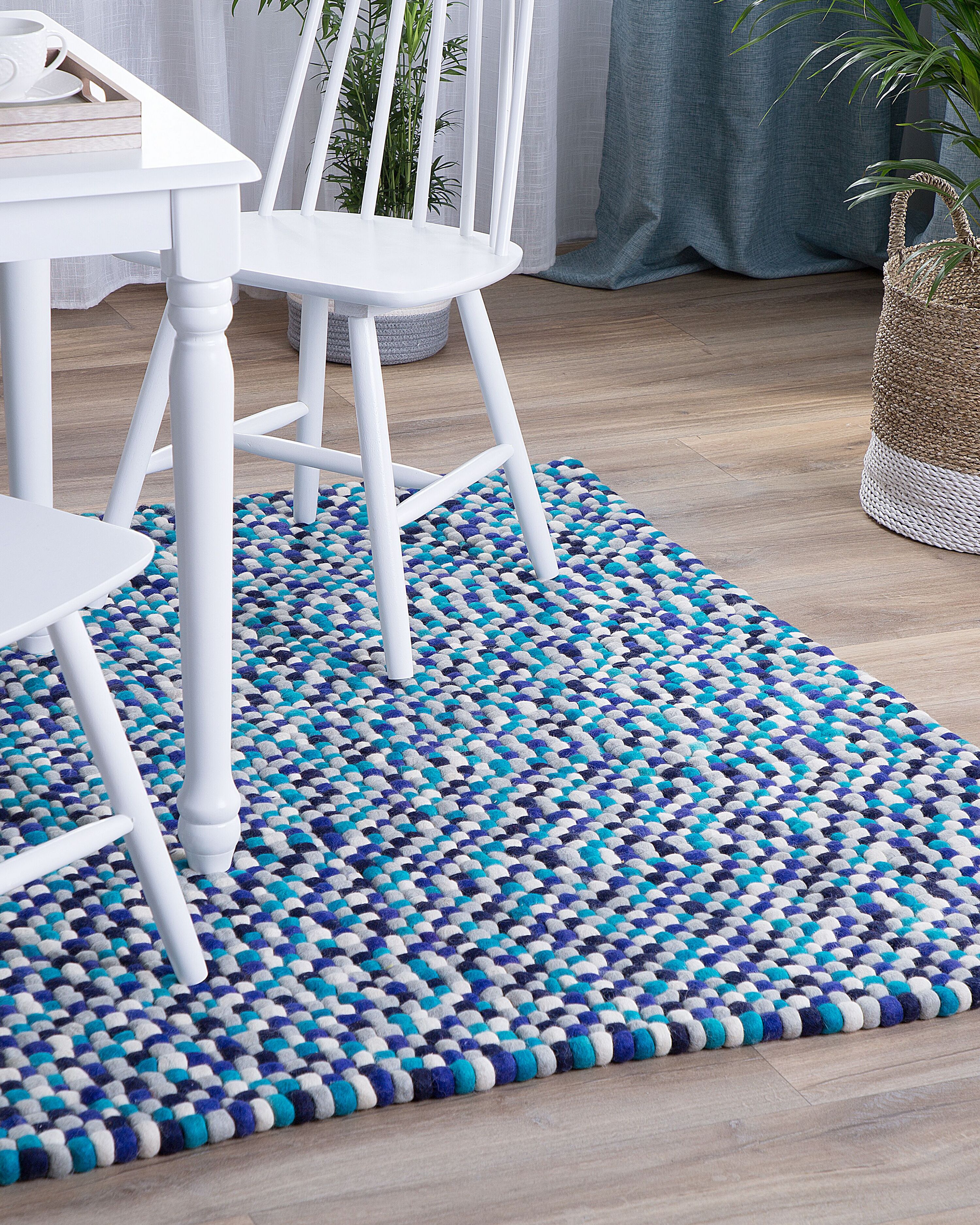 Rug AMDO Navy Blue 160 x 230 cm Wool
