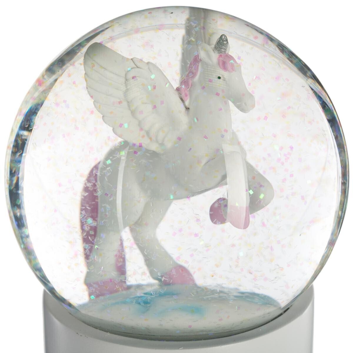 Snow globe "Unicorn" Grey, D.10 cm