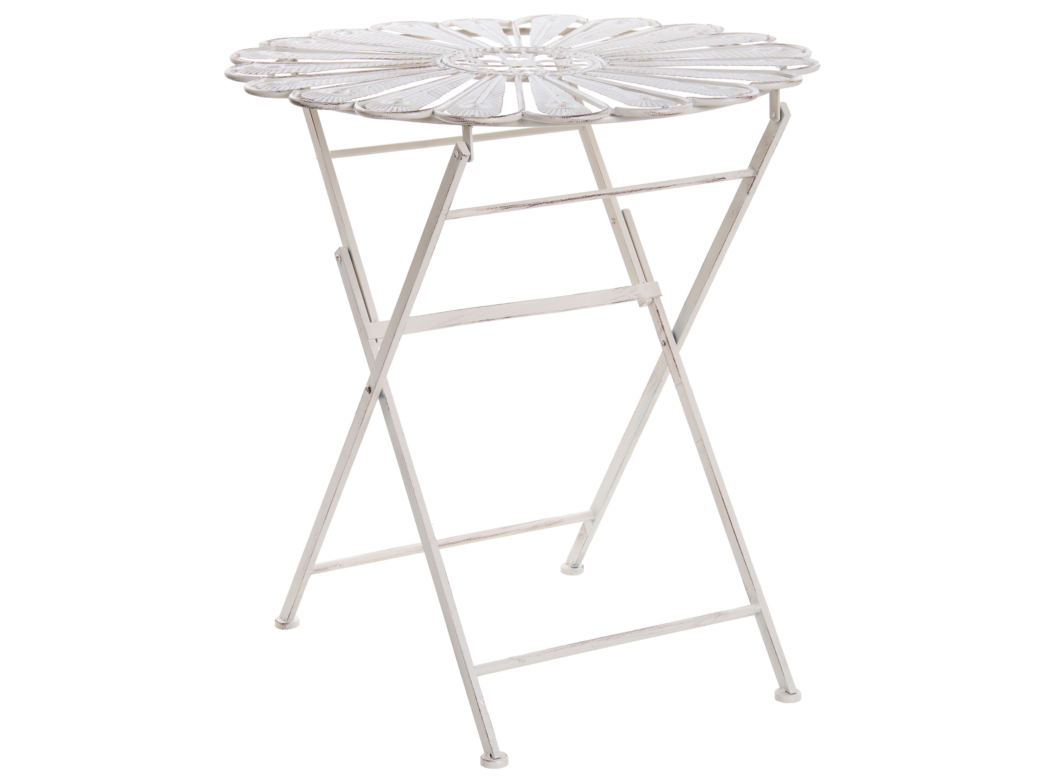 Bistro Table PAVIA 71 cm 71 cm Metal Off-White