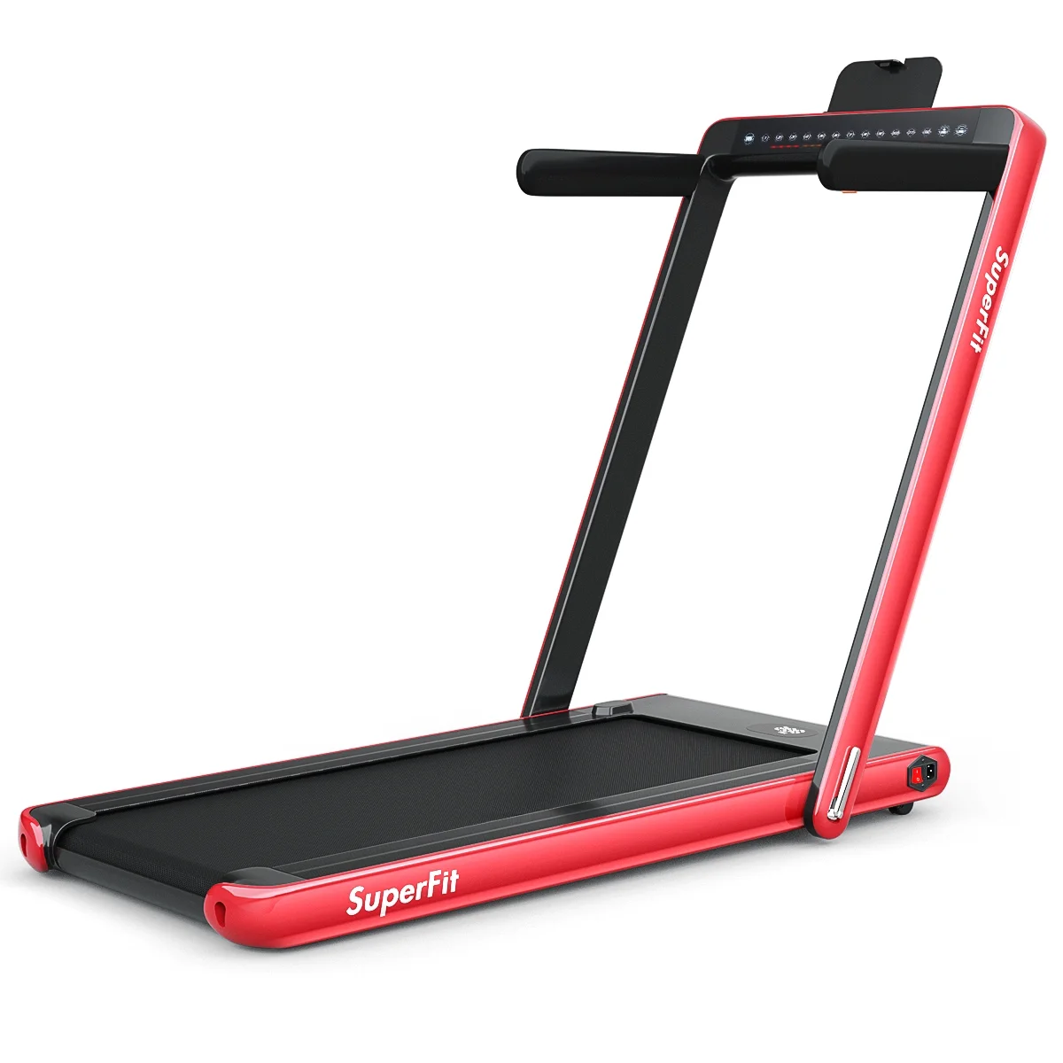 Gymax 2 in 1 Folding Treadmill 2.25HP Running Machine w/ Dual Display APP Control Black - Image 32