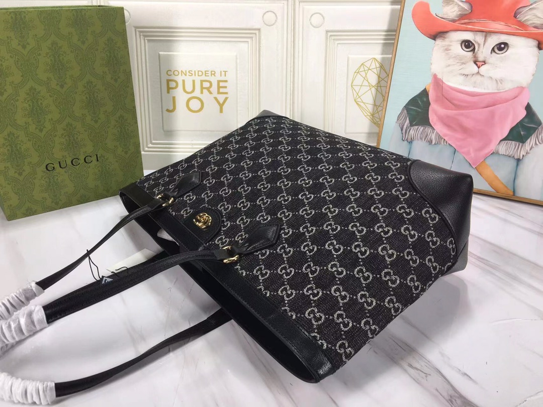 Replica Gucci Ophidia Medium Tote With Web- Black1:1High-quality replica