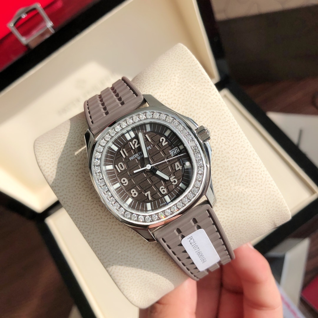 Fake Patek Philippe Replica Watch Aquanaut Ladies Stainless Steel Brown Dial 5067A-023 TWF(1:1 replica) - Top club