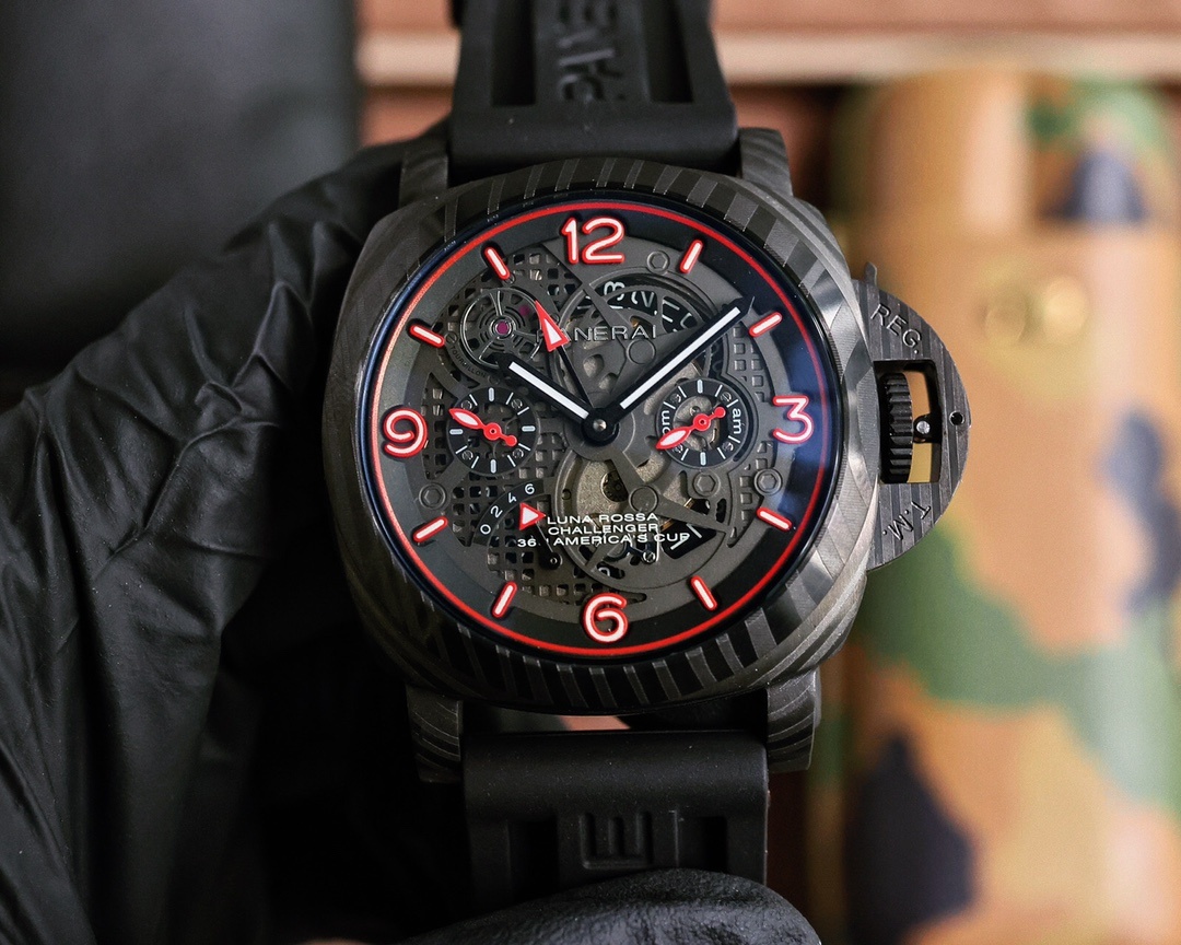 Panerai SUBMERSIBLE Waterproof Men's Luminous Black Case(1:1 replica) - Top club