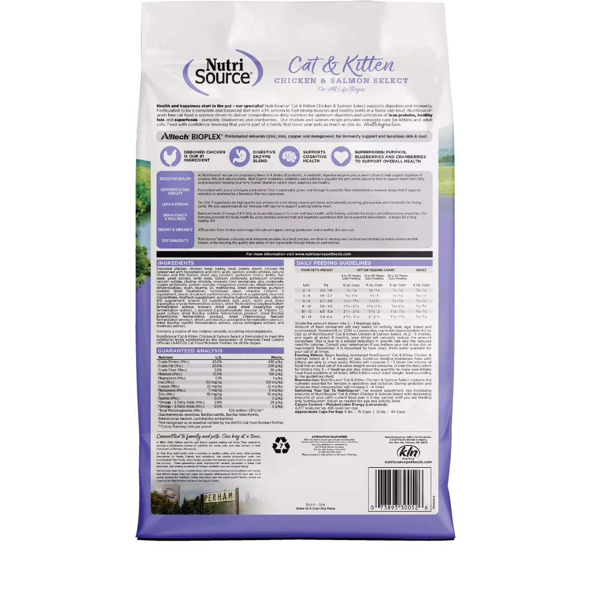 NutriSource 4 Lb. Chicken & Salmon Grain Free Dry Cat & Kitten Food