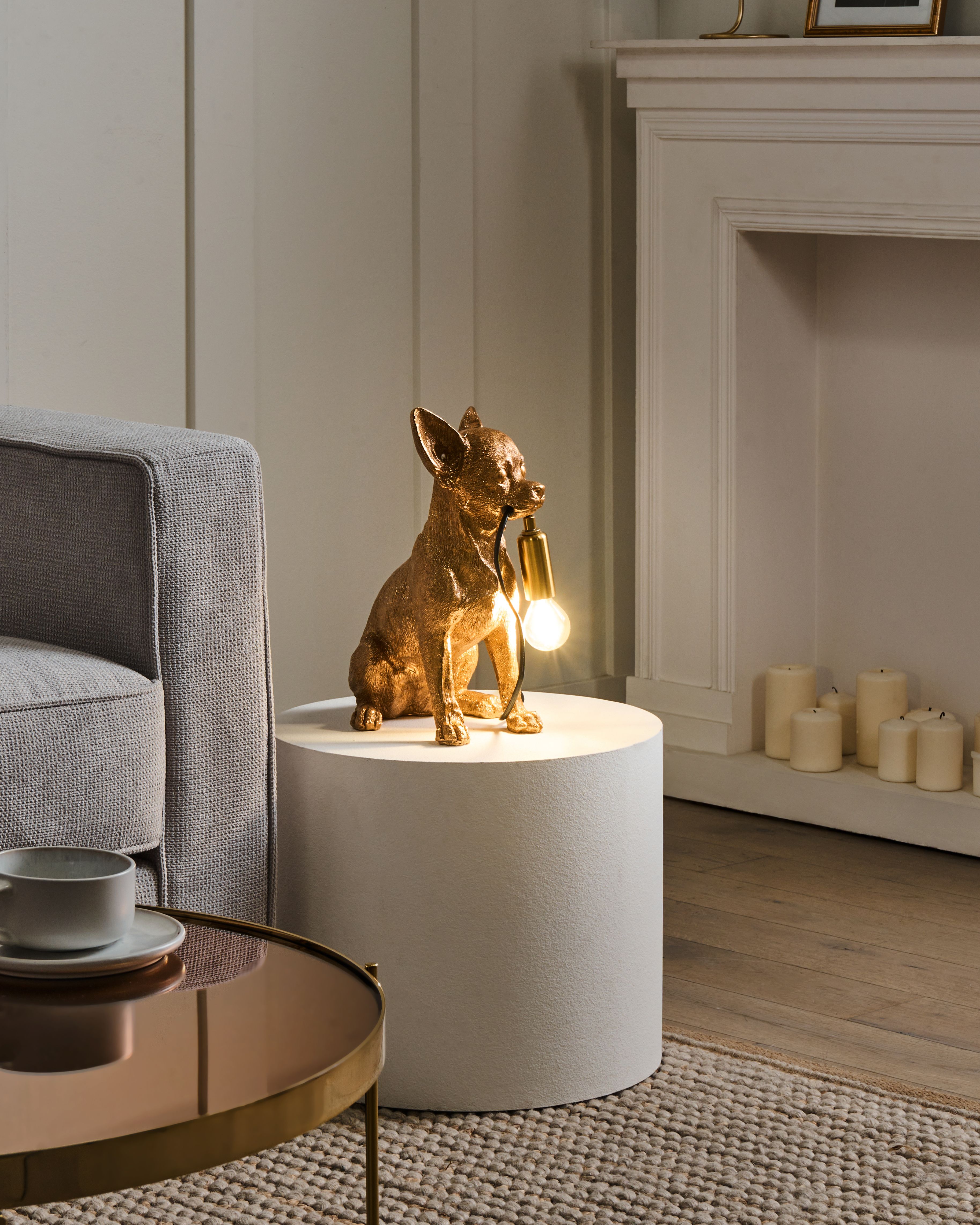 Table Lamp Dog ROCCO Gold