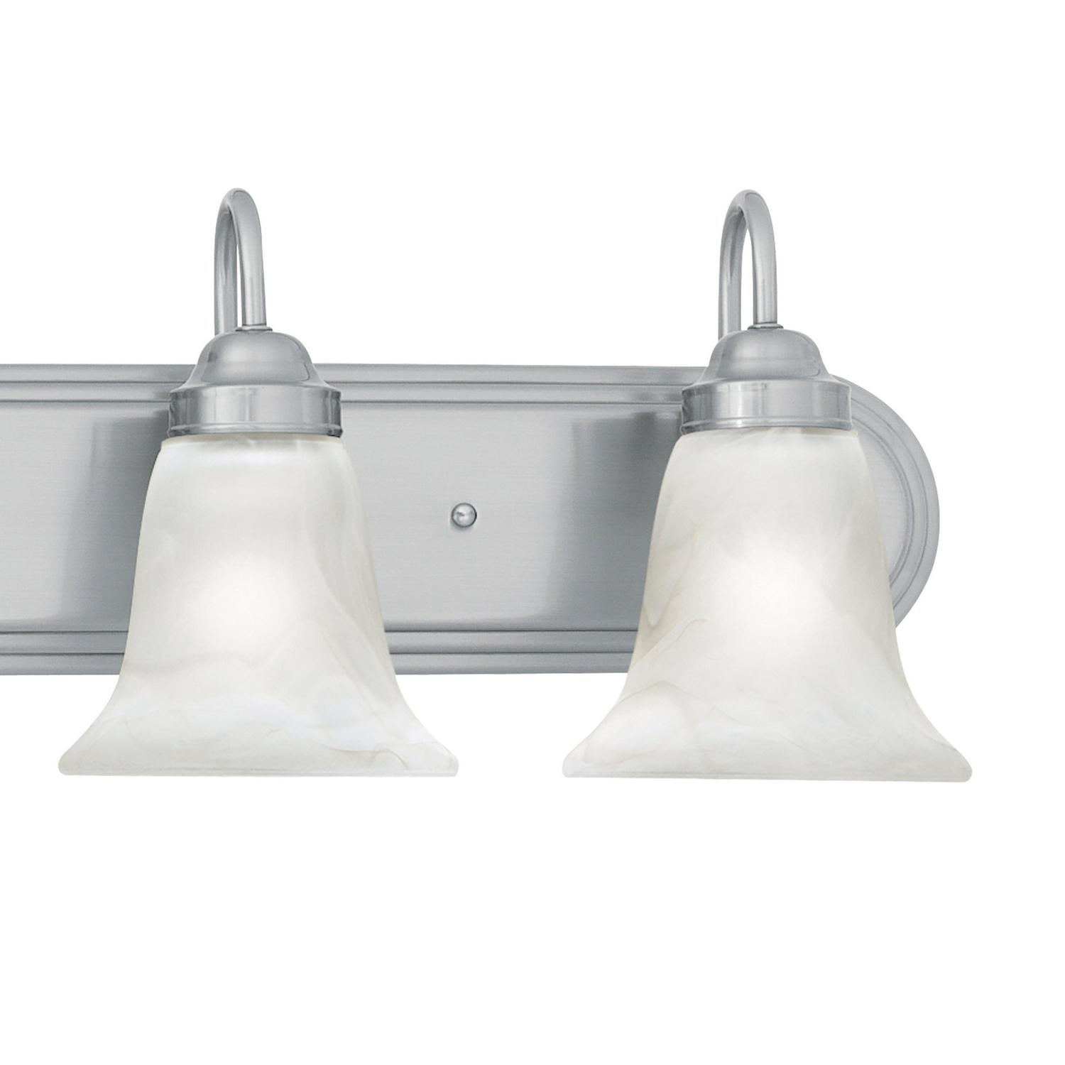Elk Home Homestead 4-Light Brushed Nickel Vanity Light with Alabaster Glass