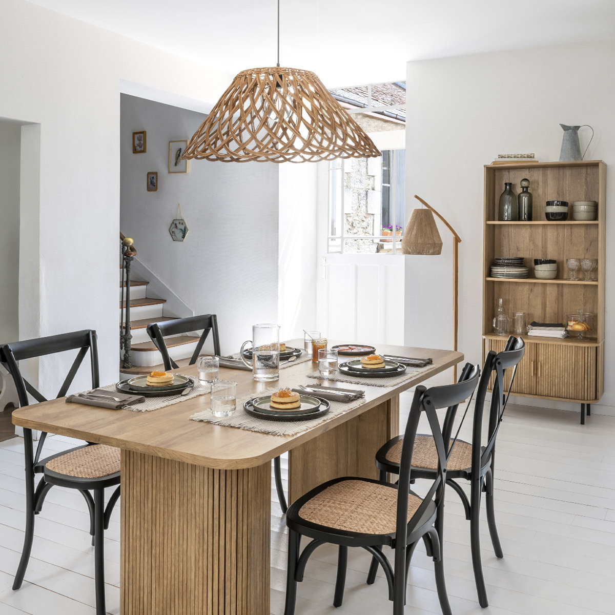 Bookcase 2 doors "Colva" Oak effect, 80x180 cm