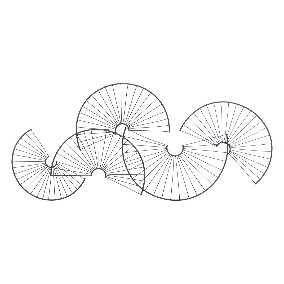 Wall decor"Cloe" Metal, black, 77x35 cm