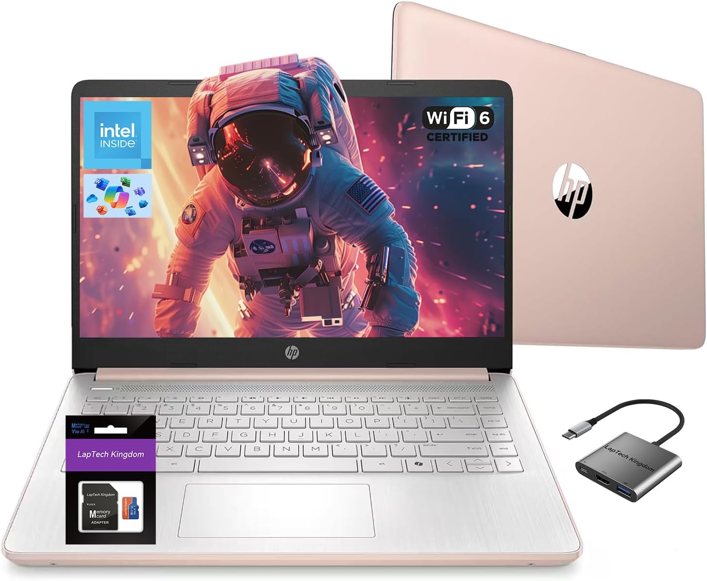 HP 14 inch Student Laptop Office 365  Quad-Core Processor(Beat i3-1115G4)  16GB RAM 256GB Storage (128GB UFS+128GB SD Card)  Laptop for College Students and Business Home with Wi-Fi 6 HD Webcam Win11
