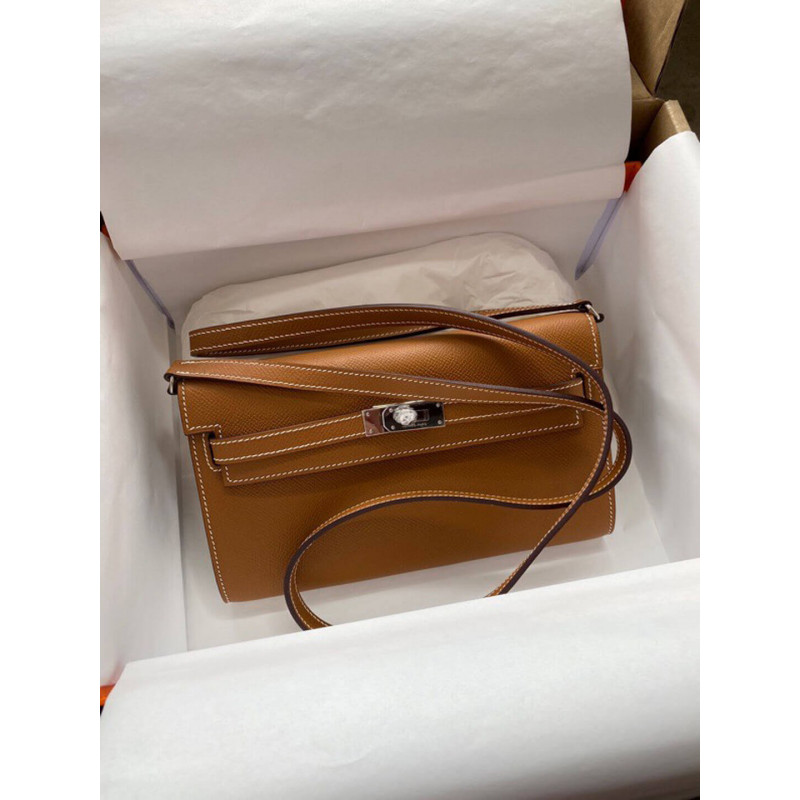 Replica Hermes Kelly Wallet To Go Woc 499041 Brown1:1High-quality replica