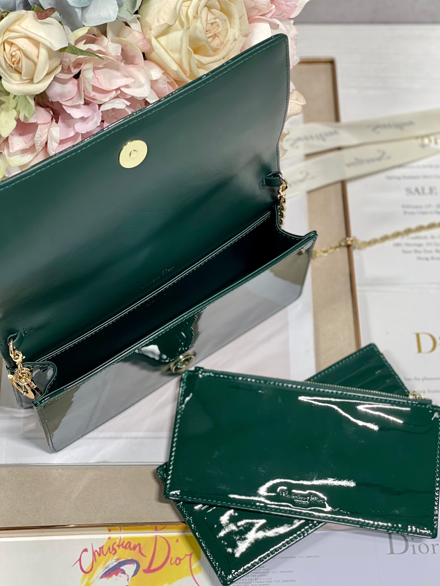 Christian Dior Lady Dior Pouch Green, For Women, Women’s Handbags 8.5in/21.5cm CD1:1High-quality replica