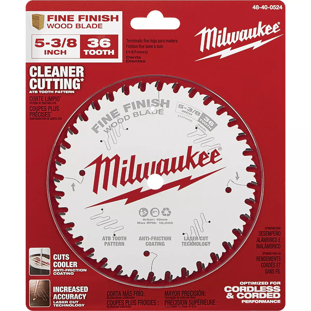 Milwaukee 5-3/8 In. 36-Tooth Fine Finish Circular Saw Blade