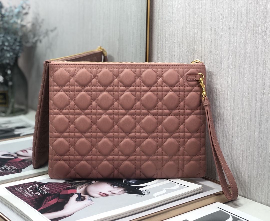 Lagre Dior Caro Daily Pouch Pink/Black/Blue/Brown For Women‎ 12in/30cm CD S5086UWHC_M81P1:1High-quality replica
