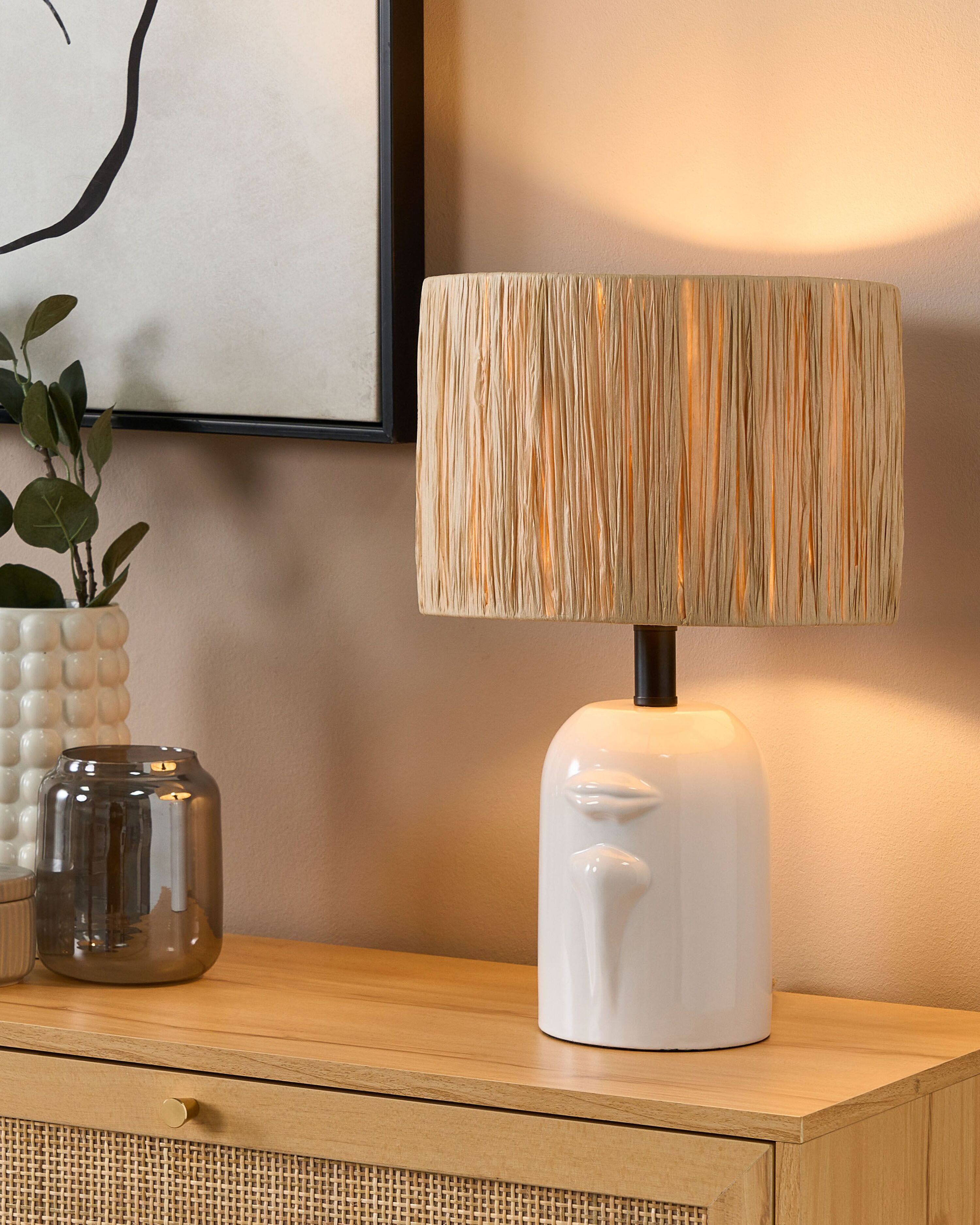 Table Lamp JUBONES Ceramic Natural