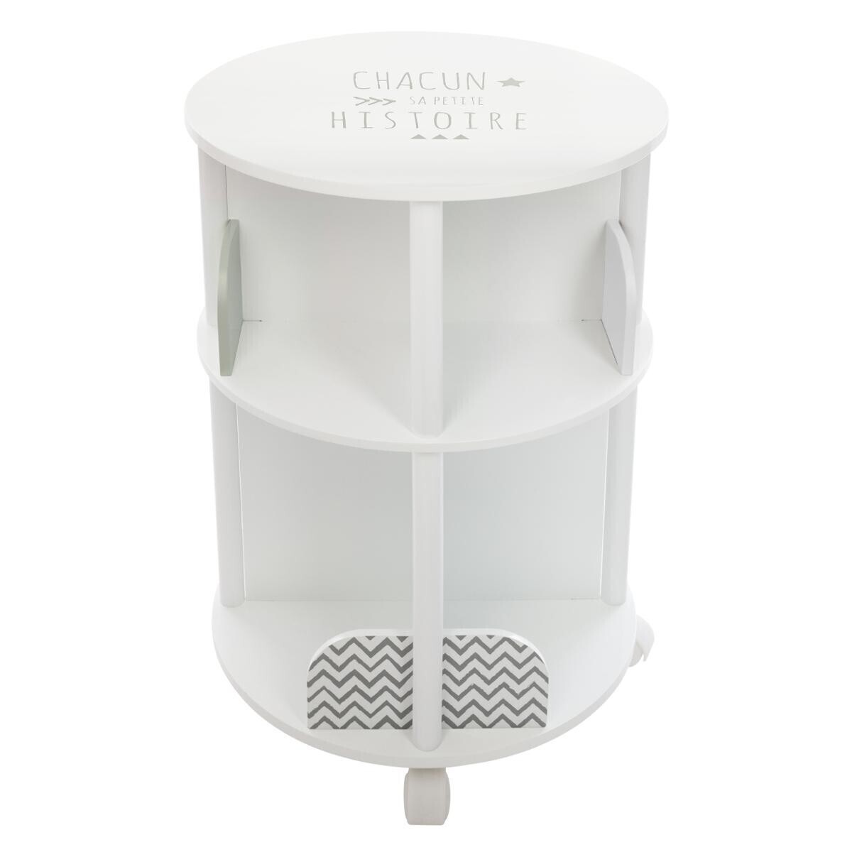 Round kids bookcase Grey, H.59 cm