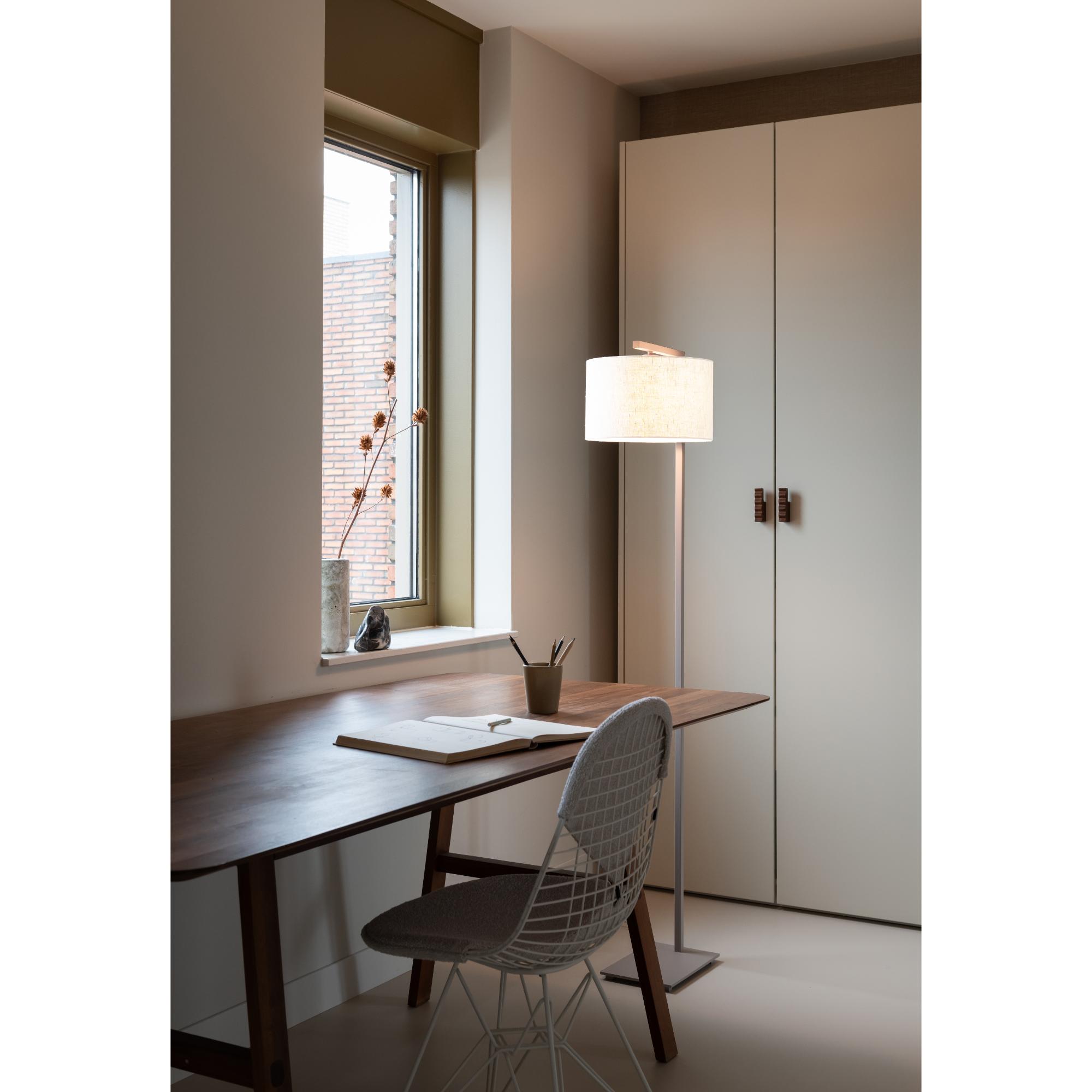it's about RoMi Boston Vloerlamp Ø 32 cm - Bruin / Wit