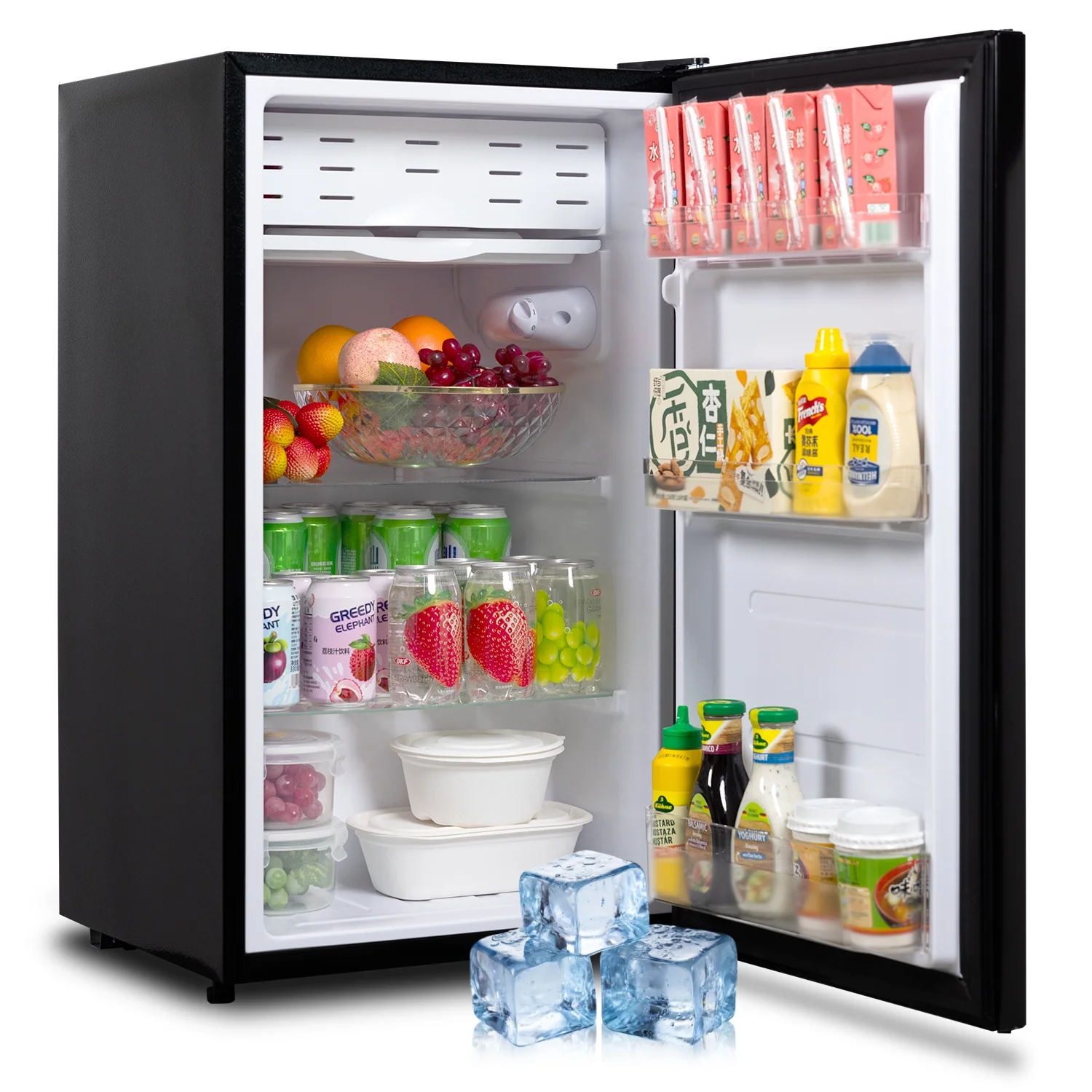 Smeta 3.2 Cu ft Compact Refrigerator 115V Quiet Fridge Fresh Food Energy Saving Home Office Bedroom
