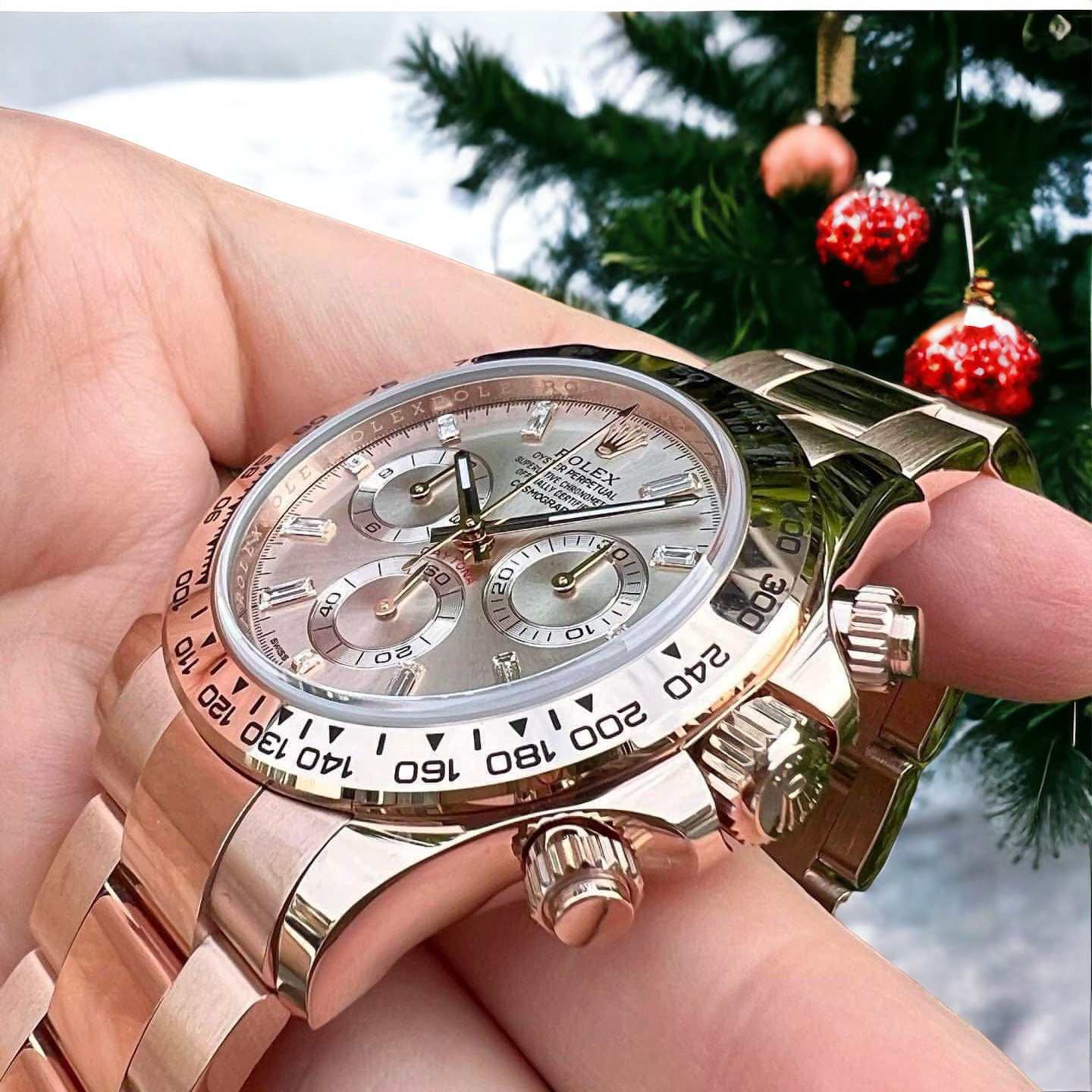 Rolex Daytona 18K Solid Rose Gold Replica Watch 40mm - Elite Watch Atelier