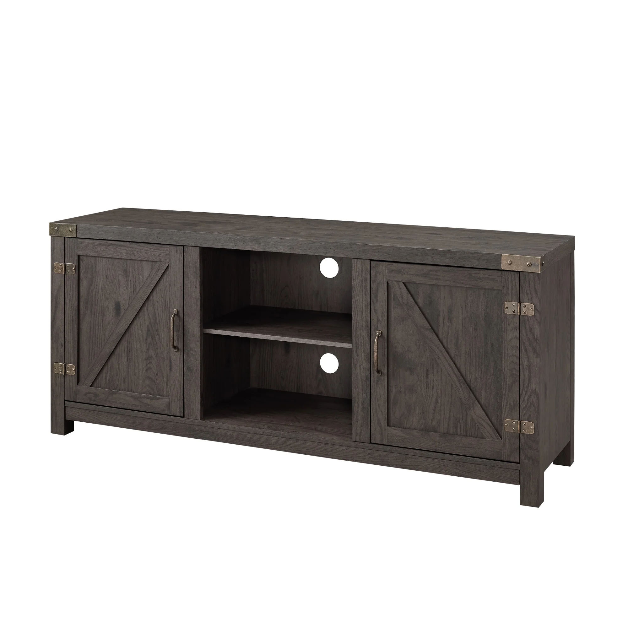 Walker Edison Modern Farmhouse Barn Door TV Stand for TVs up to 65", Grey Wash - Image 73