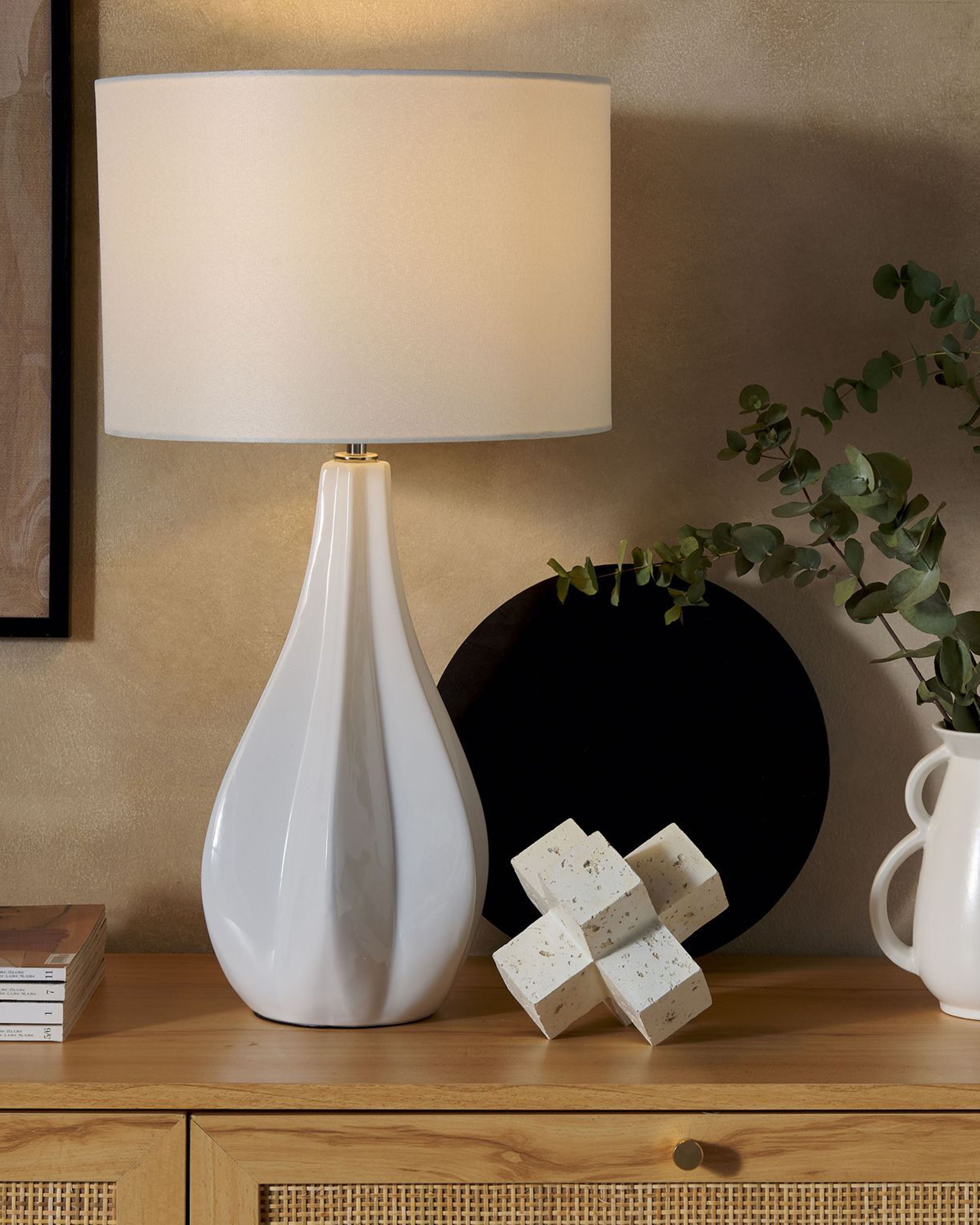 Table Lamp SANTEE Porcelain Off-White