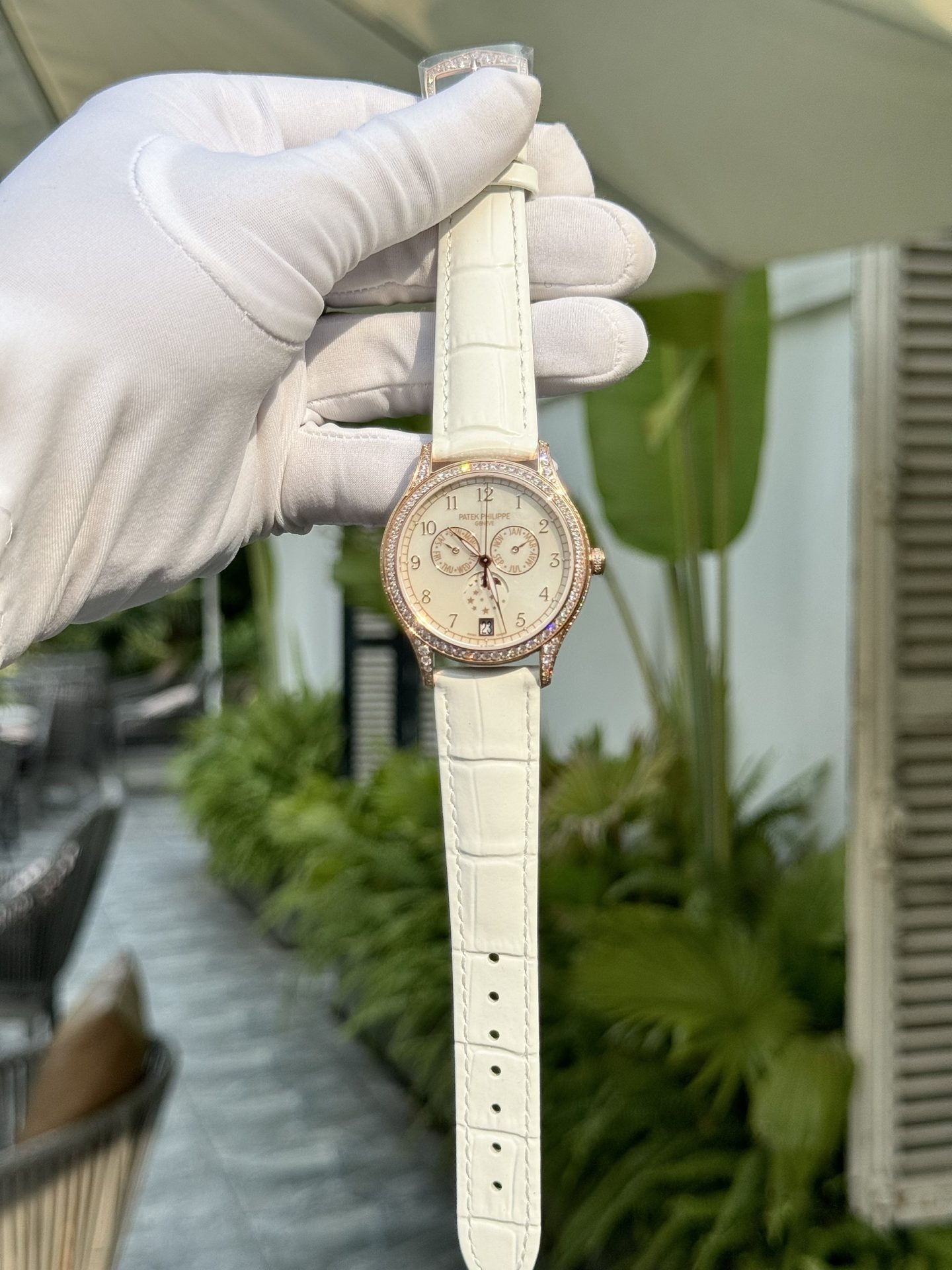 Patek Philippe Replica Watch Complications 4947R White Leather Strap 38mm - Elite Watch Atelier