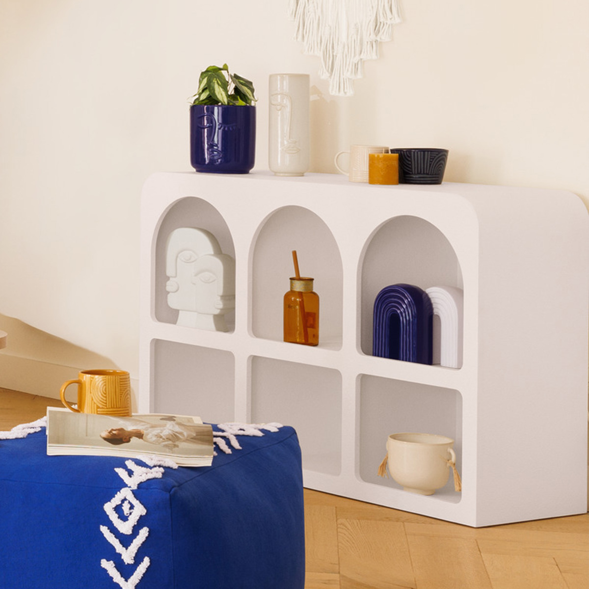 "Soleya" 6-niche unit White, 110x71 cm