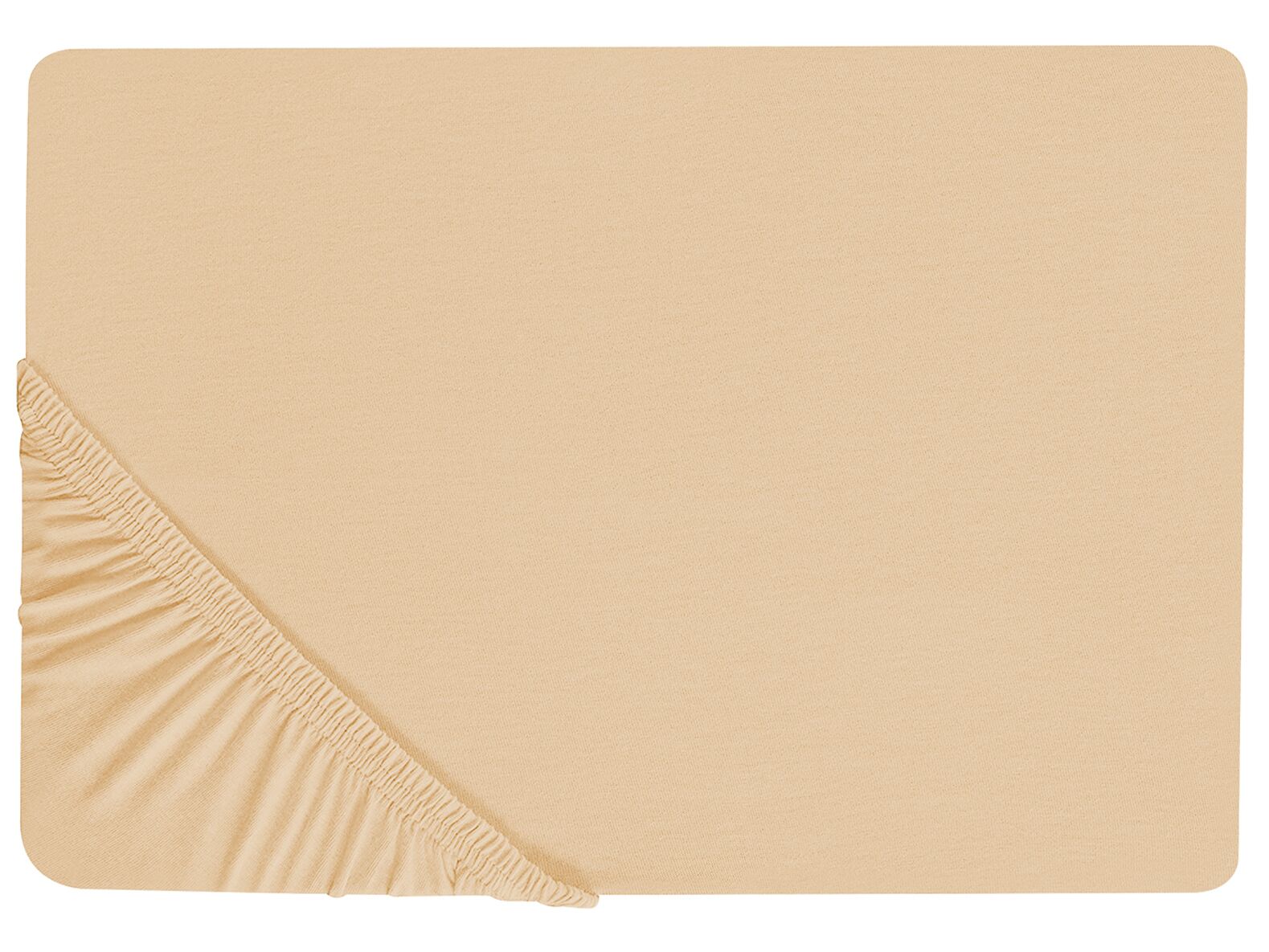 Fitted Sheet JANBU Cotton 200 x 200 cm Sand Beige