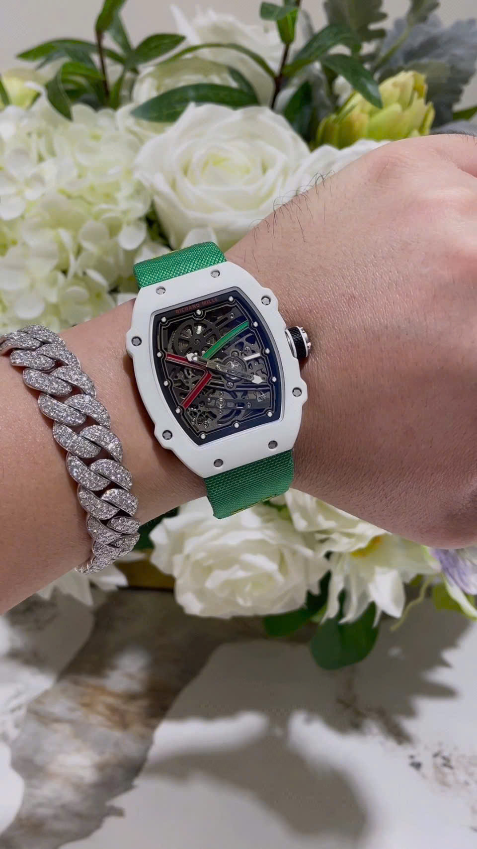 Richard Mille RM67-02 White Carbon Best Replica Watches Weight 37 Grams 38.7��47.52mm - Top club